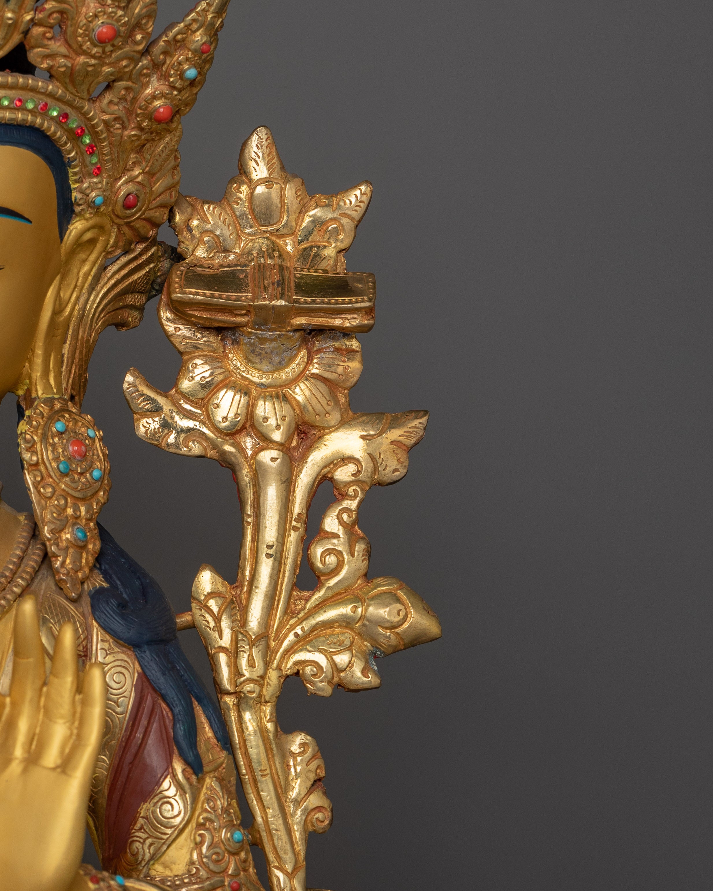 Handcrafted Statue of Manjushri | The Bodhisattva of Transcendent Wisdom
