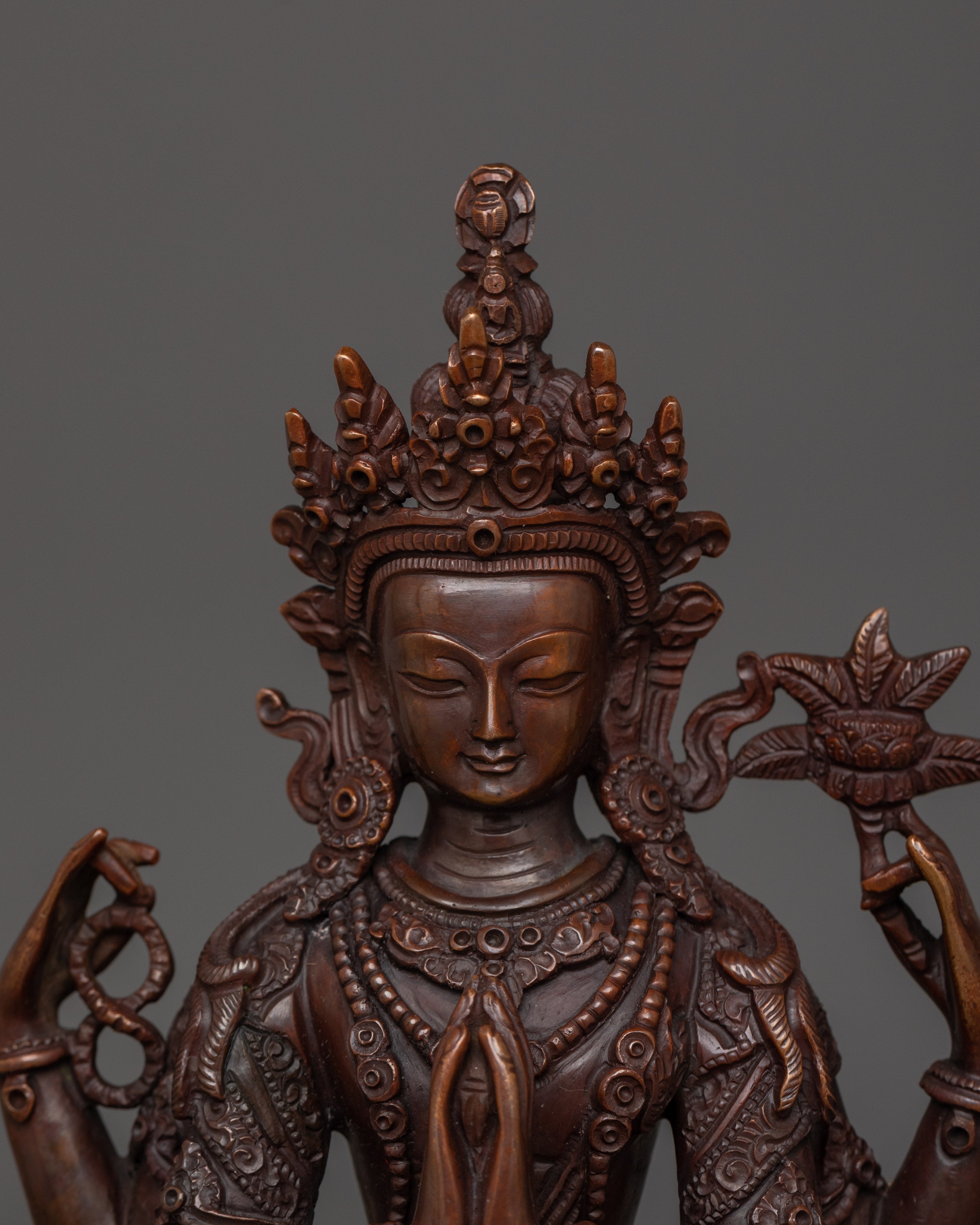 Traditional Figurine of Chenrezig | Embodiment of Infinite Compassion