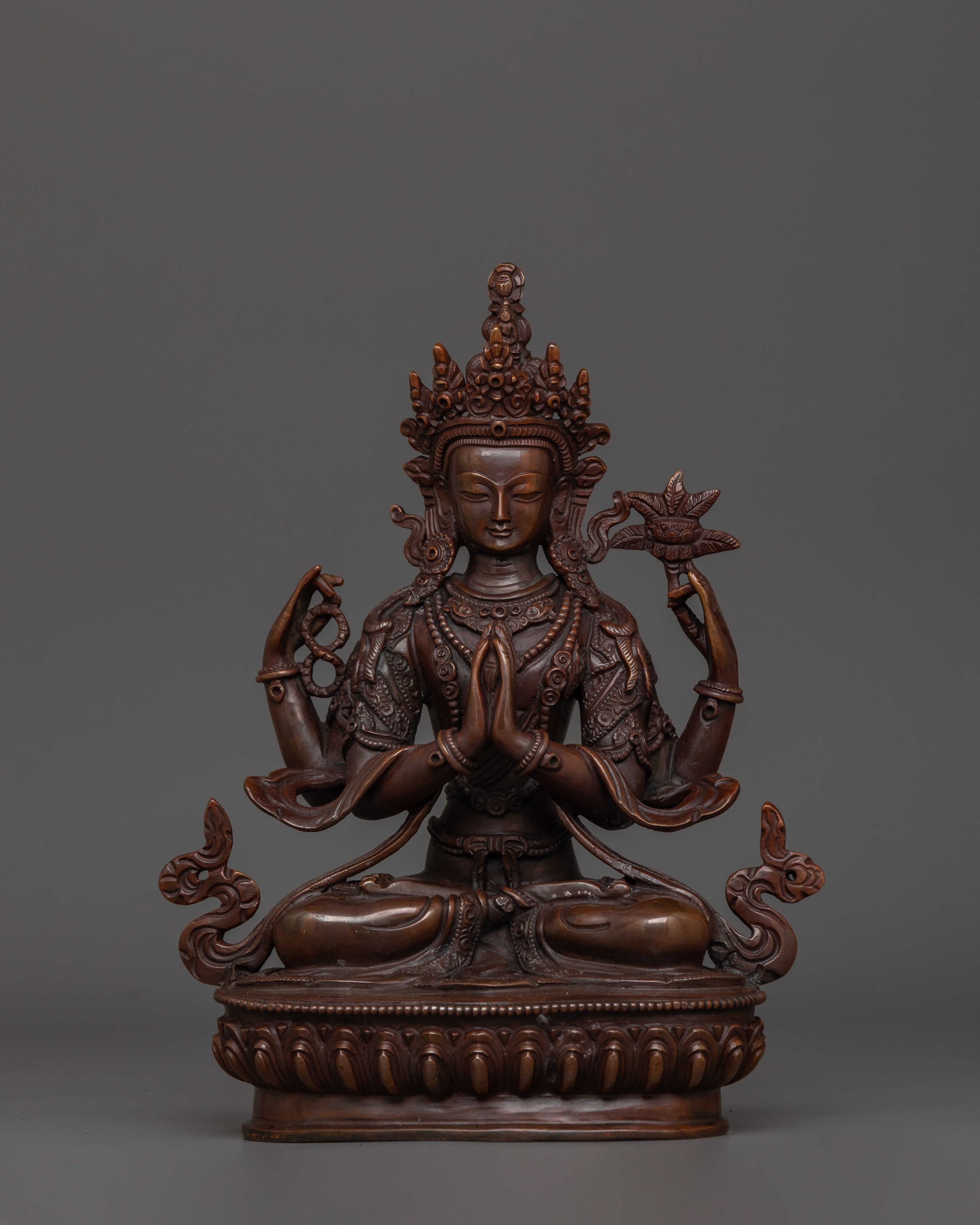 Himalayan Sculpture of Bodhisattva Set | The Embodiment of Compassion