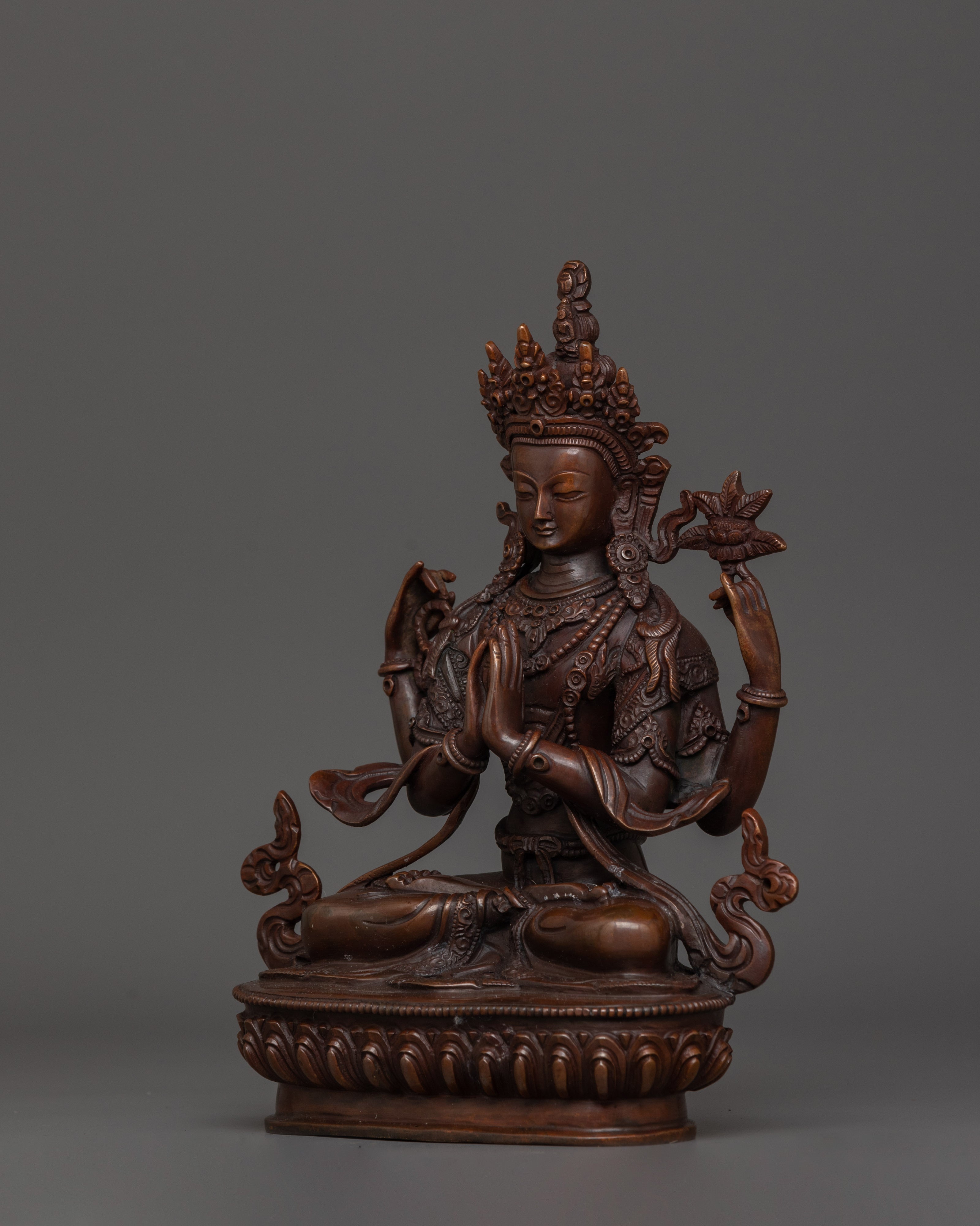 Traditional Figurine of Chenrezig | Embodiment of Infinite Compassion