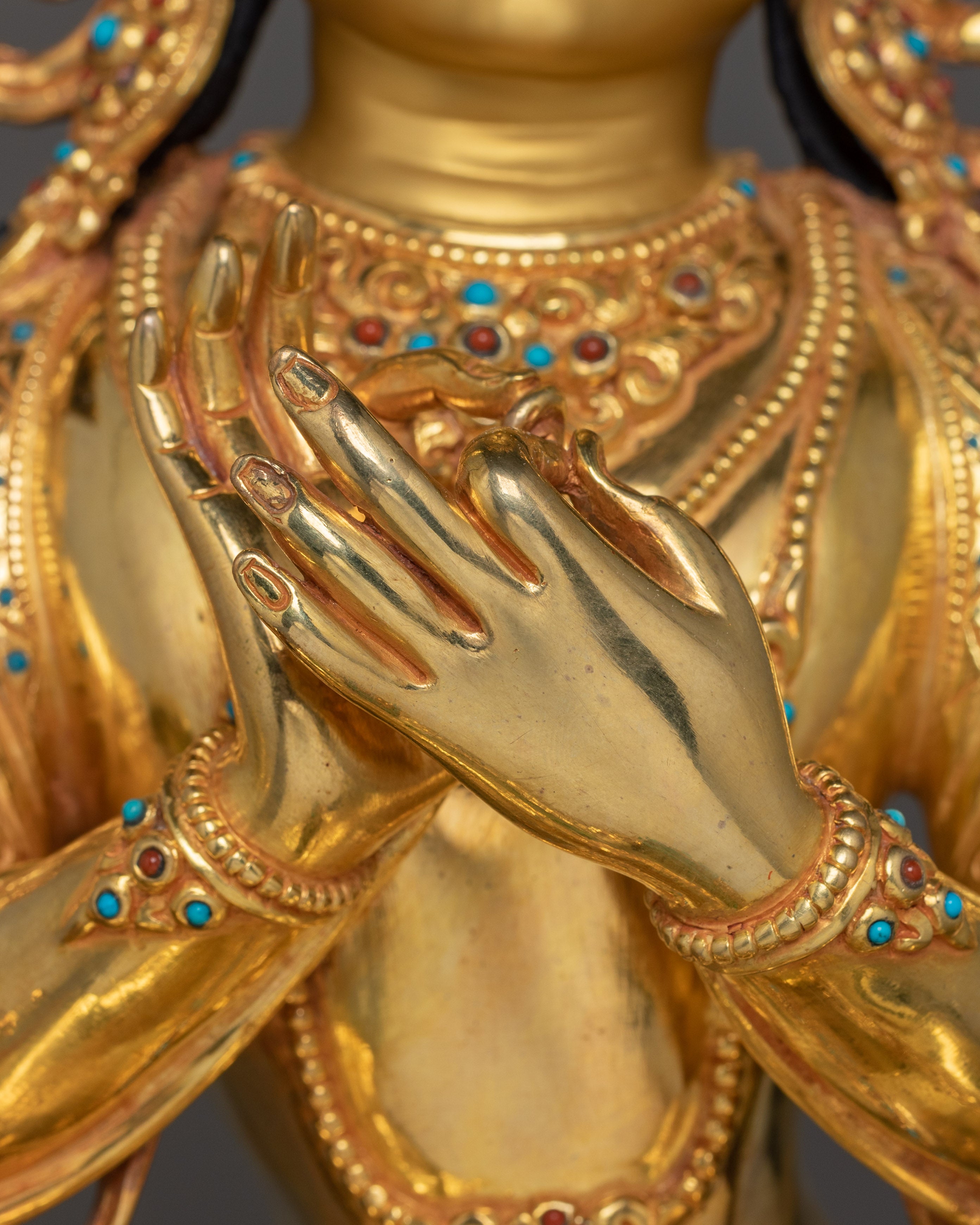 Handcrafted White Manjushri Statue | Symbol of Wisdom