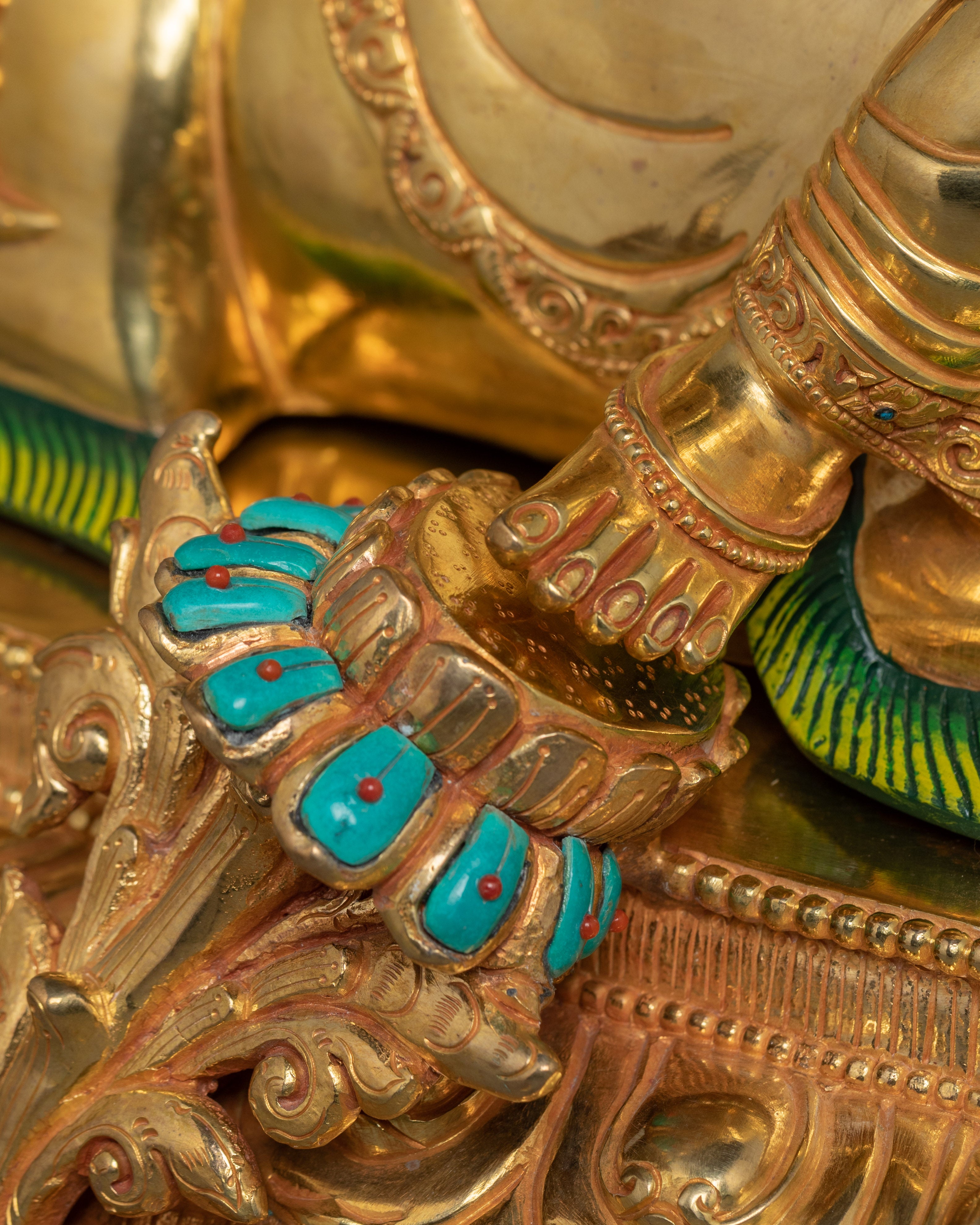 Handcrafted White Manjushri Statue | Symbol of Wisdom