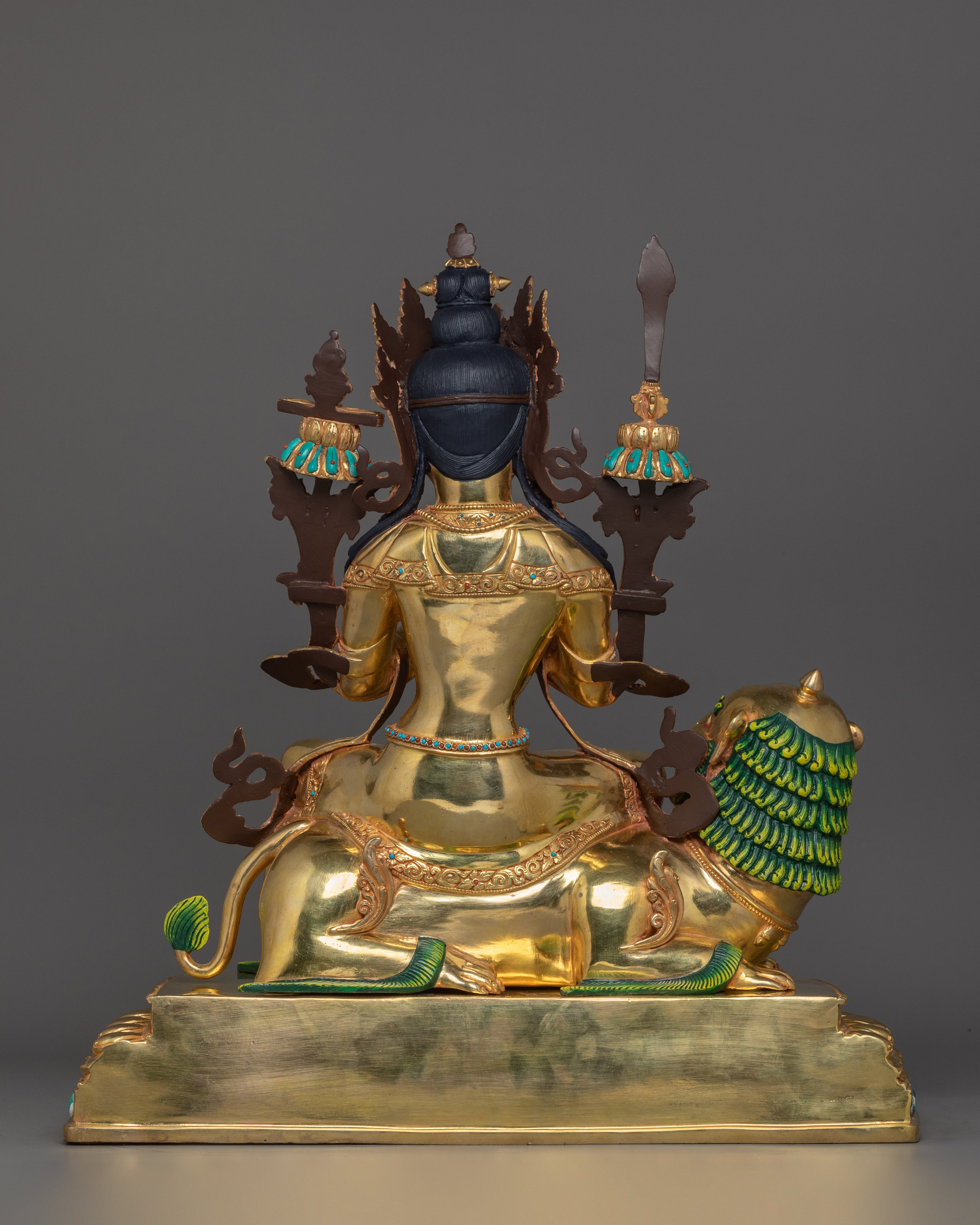 Handcrafted White Manjushri Statue | Symbol of Wisdom