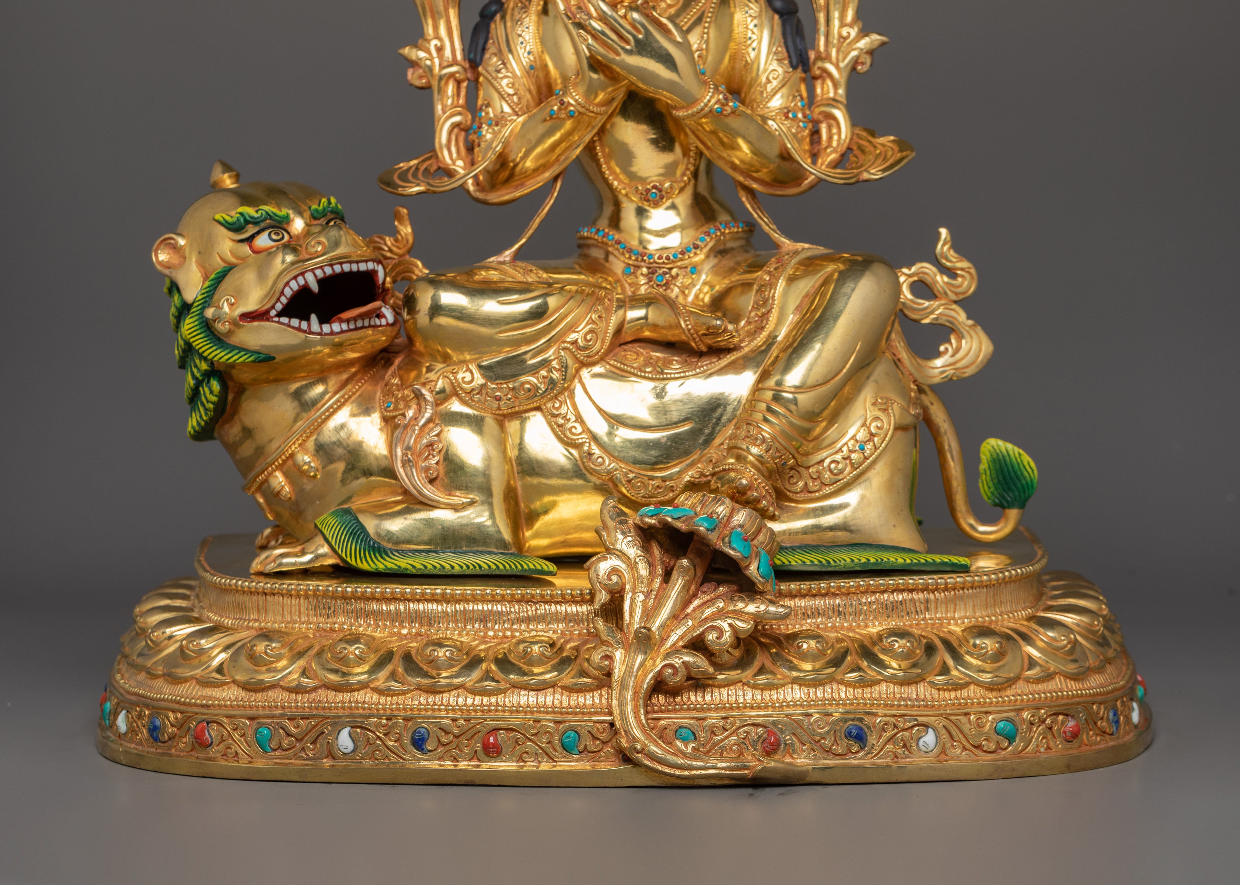 Handcrafted White Manjushri Statue | Symbol of Wisdom