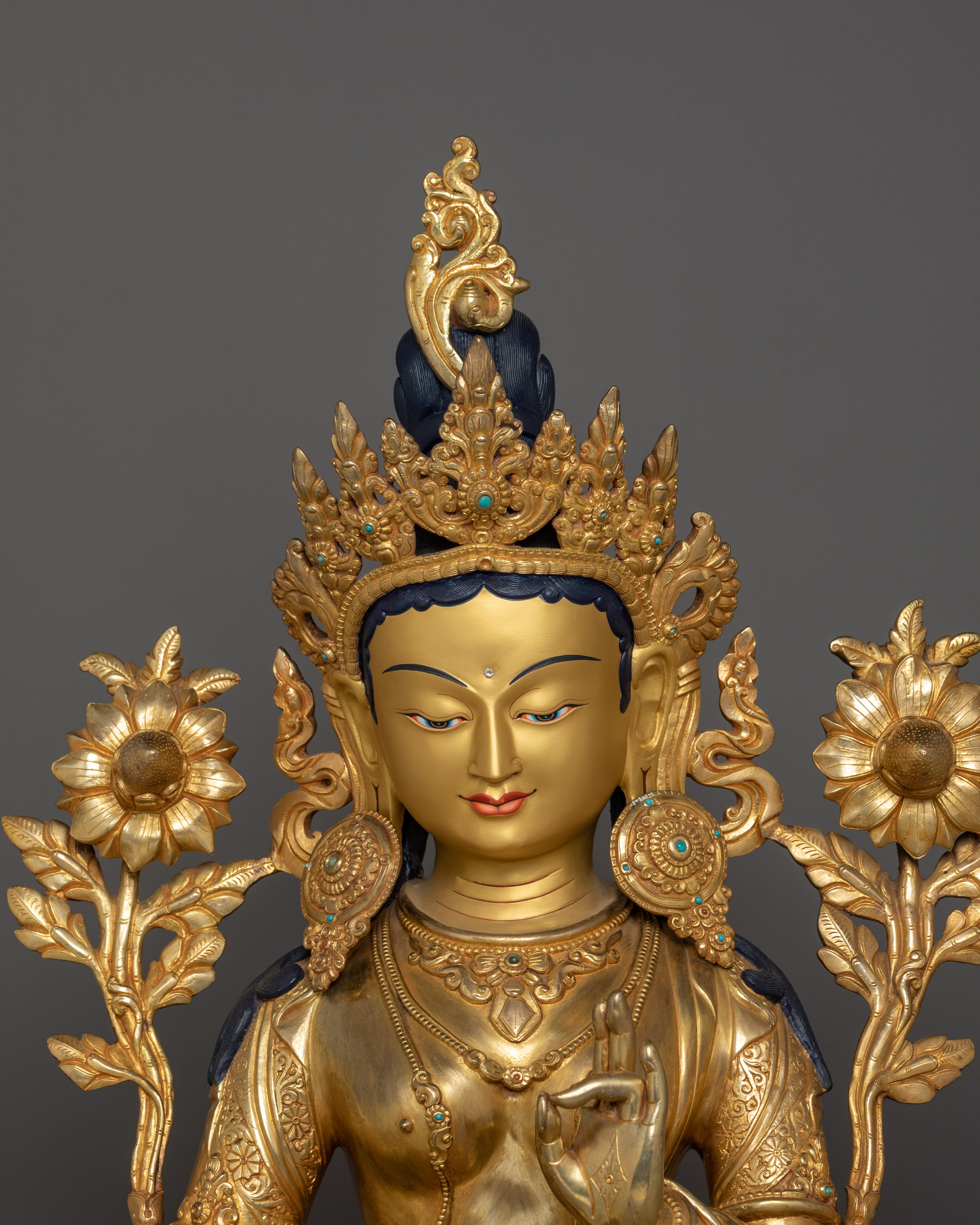 Enlightened Compassion Green Tara Statue | Shyama Tara Figurine
