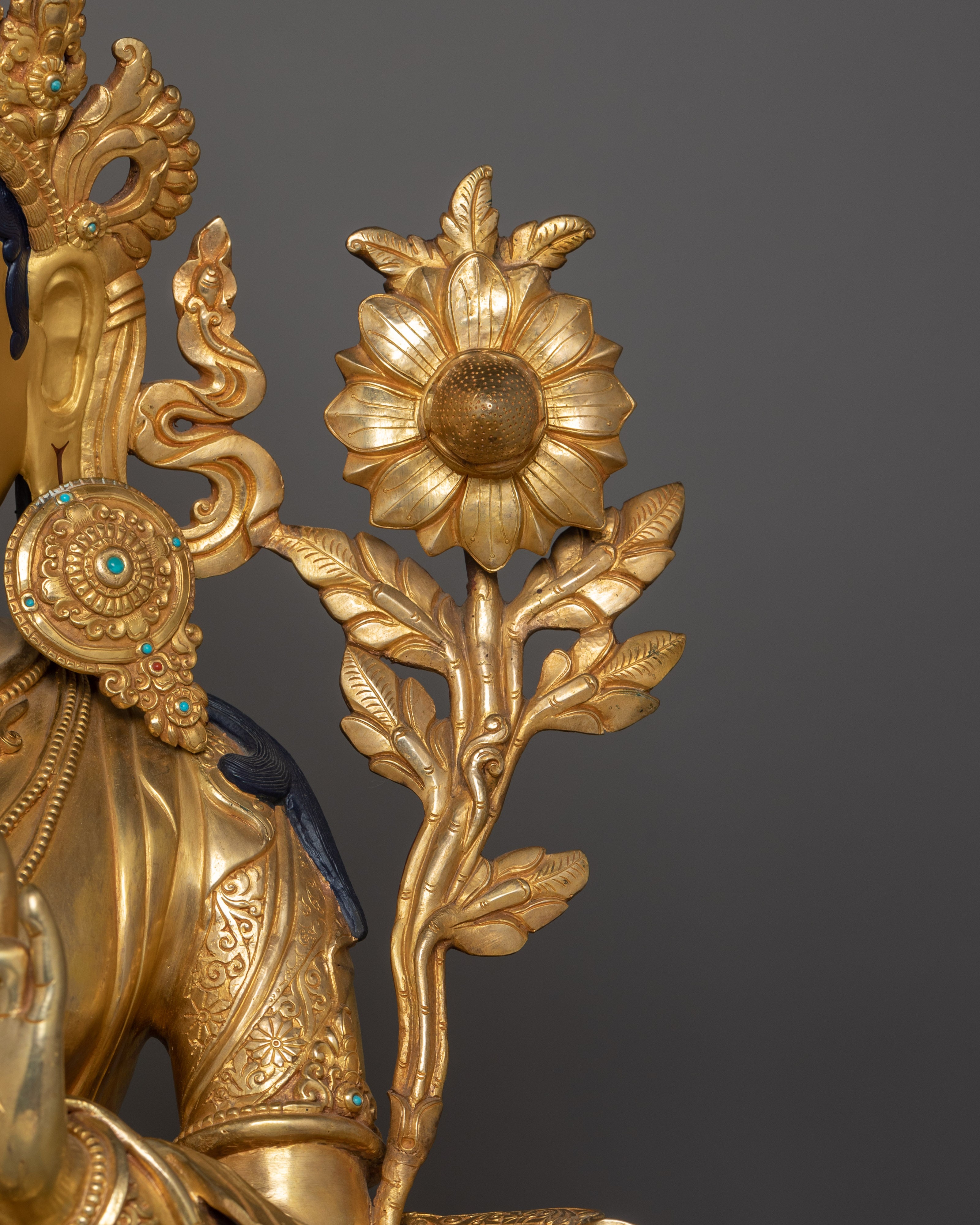 Enlightened Compassion Green Tara Statue | Shyama Tara Figurine