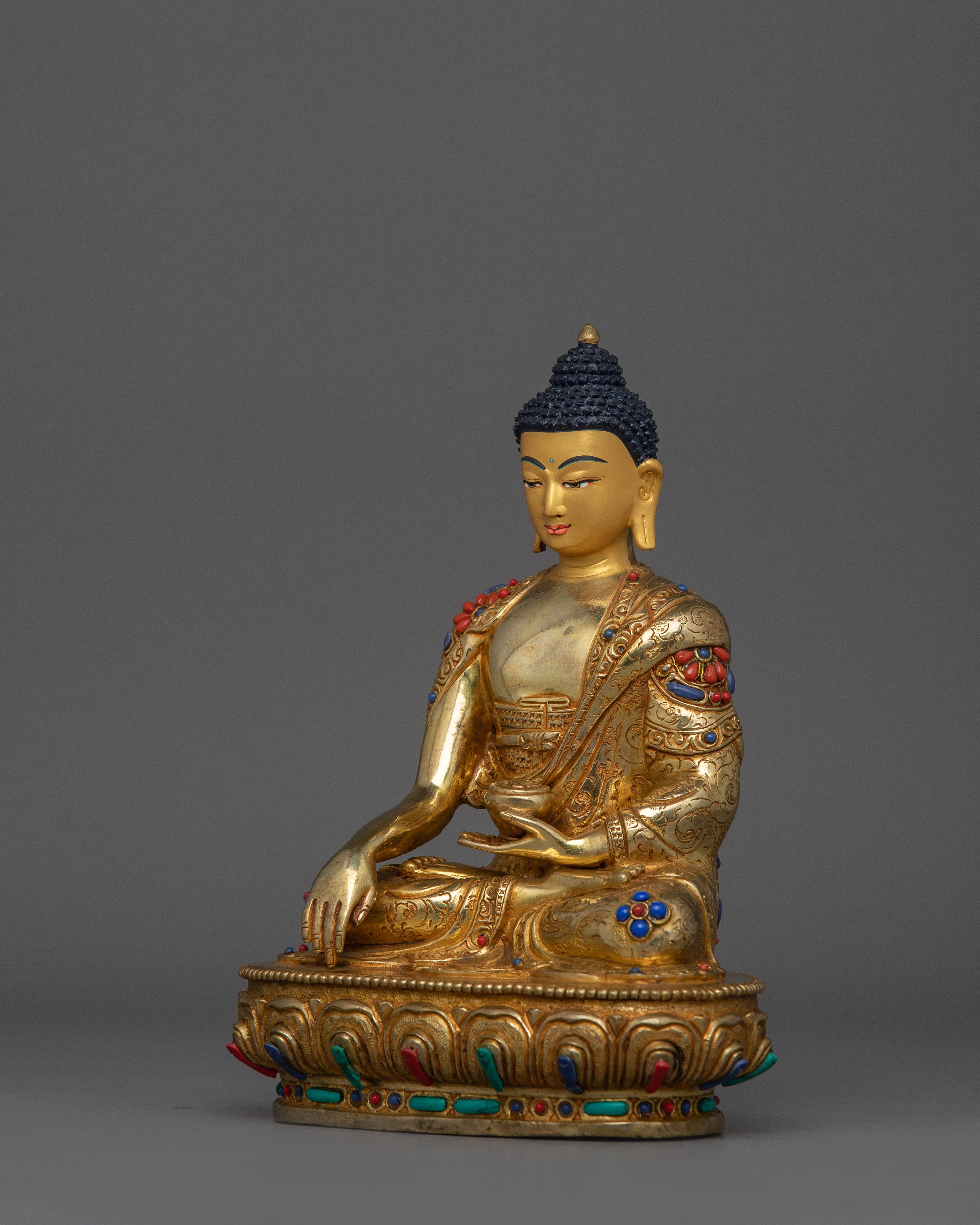 Himalayan Handmade Figurine of Shakyamuni Buddha | The Enlightened Sage