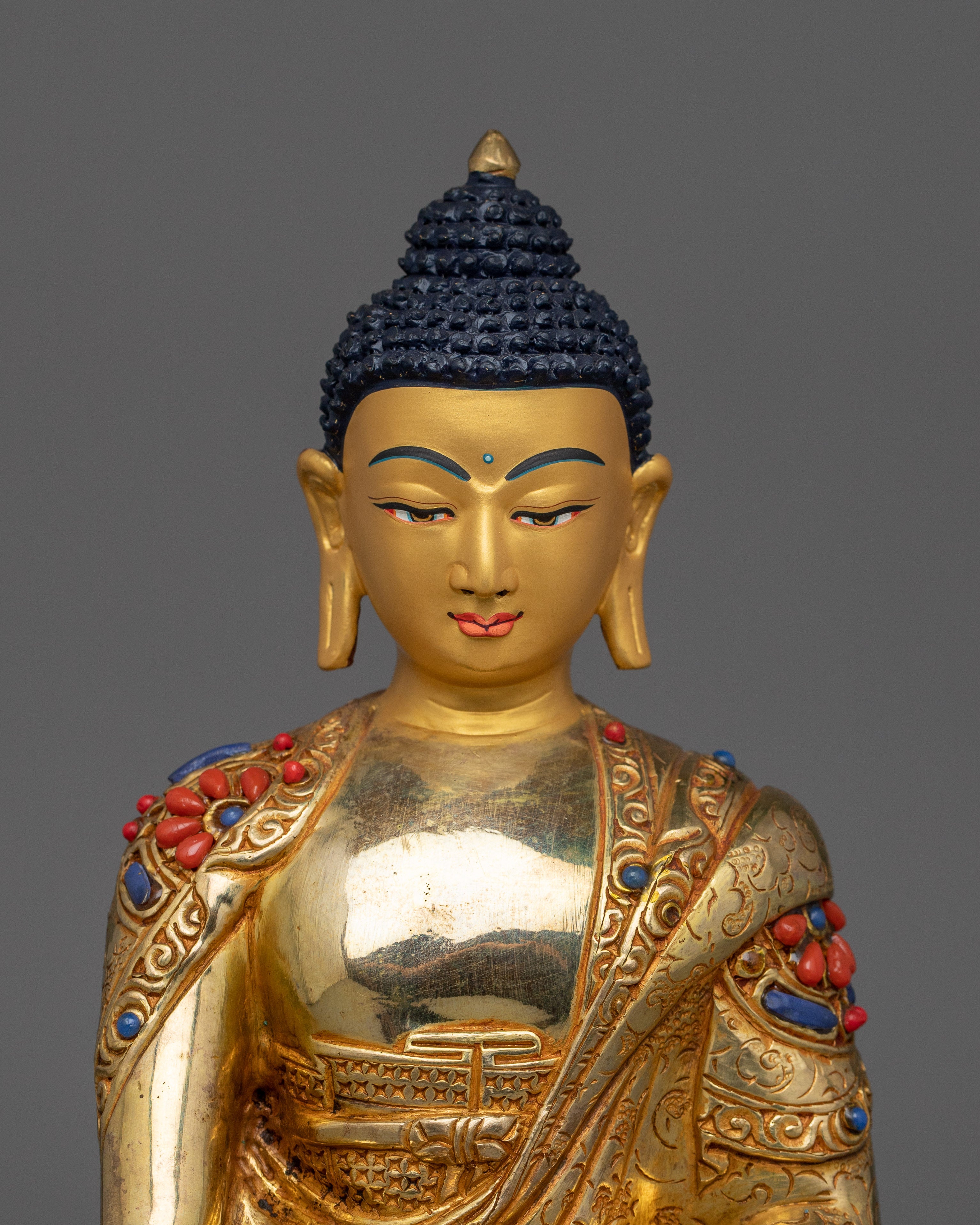 Himalayan Handmade Figurine of Shakyamuni Buddha | The Enlightened Sage