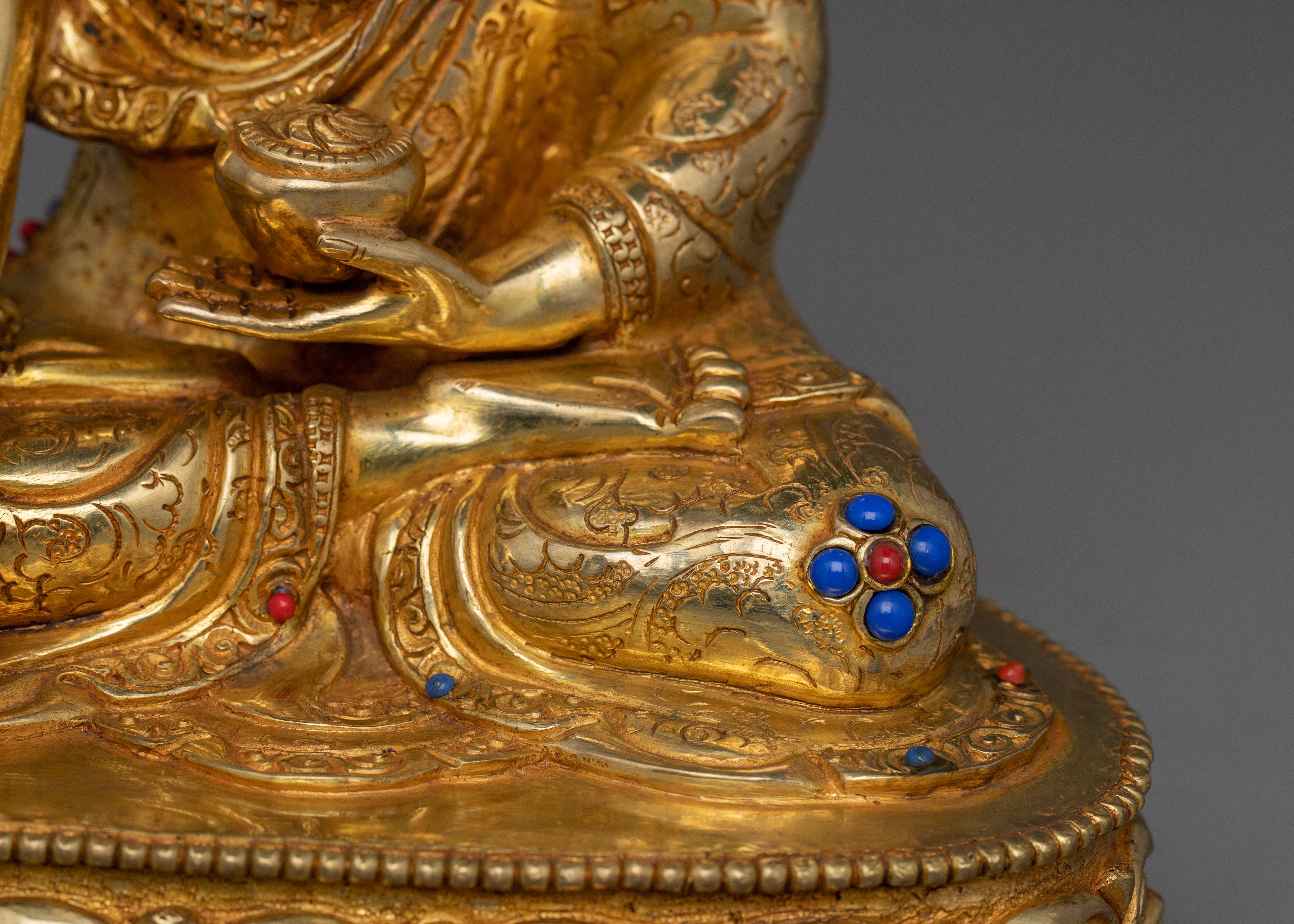 Himalayan Handmade Figurine of Shakyamuni Buddha | The Enlightened Sage