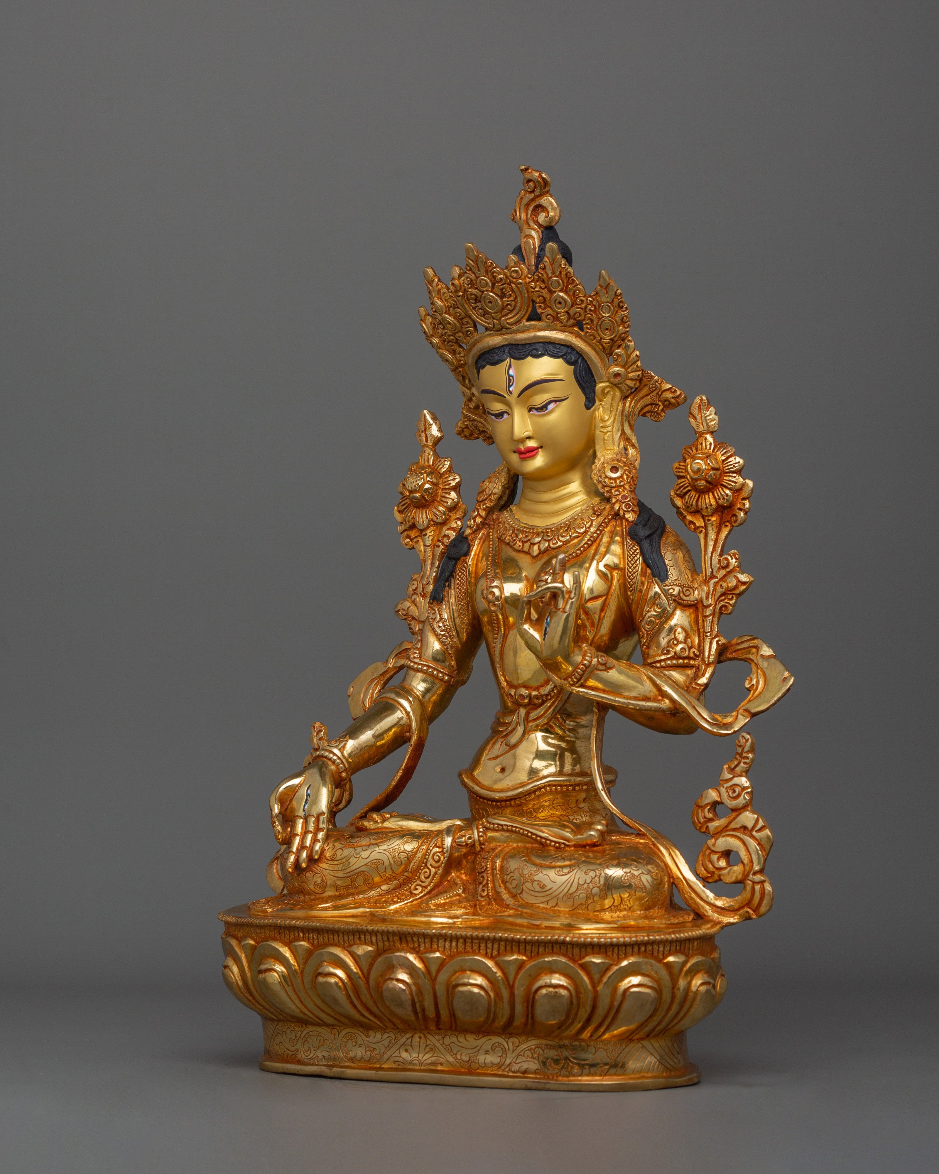 Tibetan Seven Eyes Deity White Tara | Goddess of Healing and Long Life