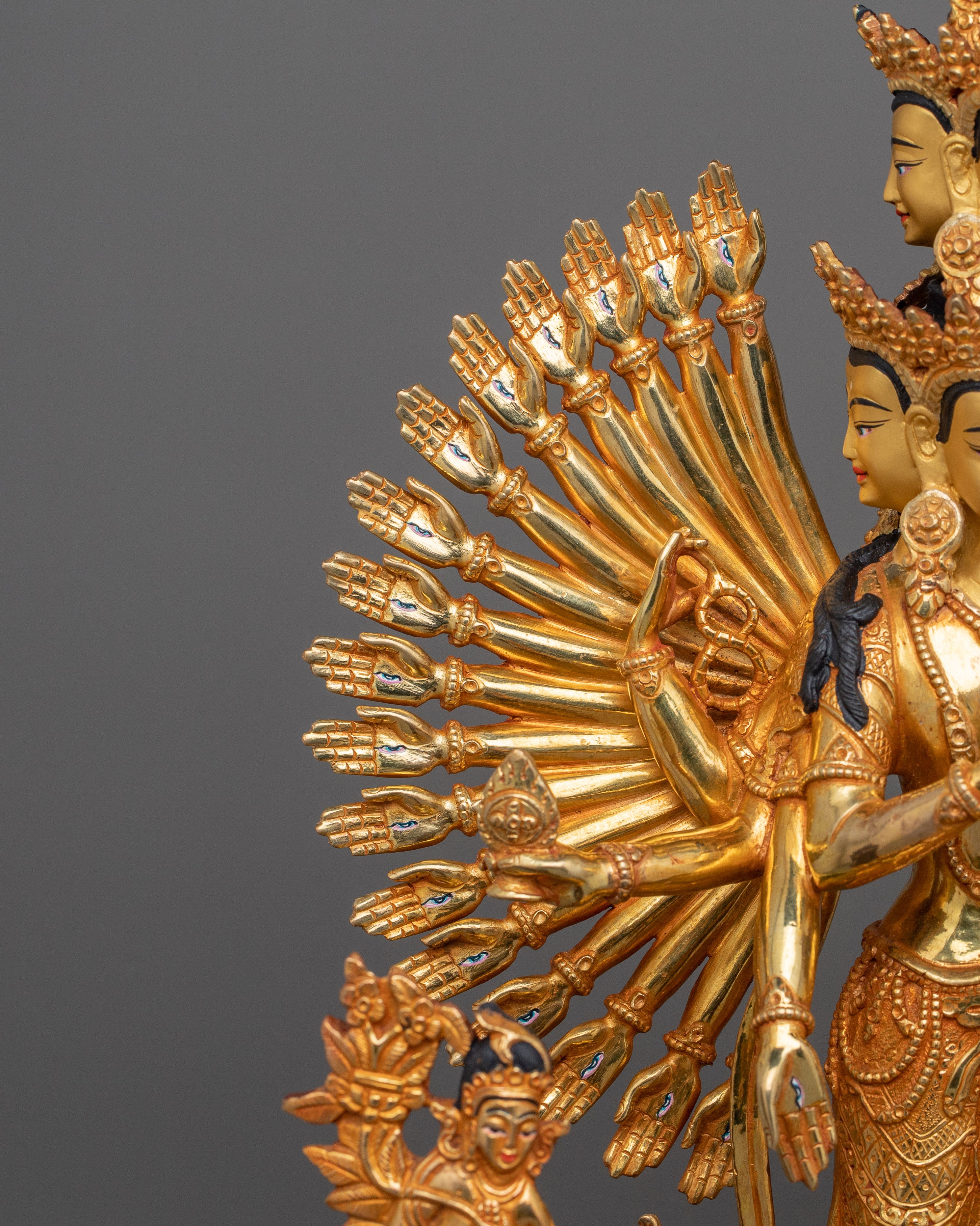 Handmade 1000 Armed Chenrezig Statue | Compassionate Vision Artwork