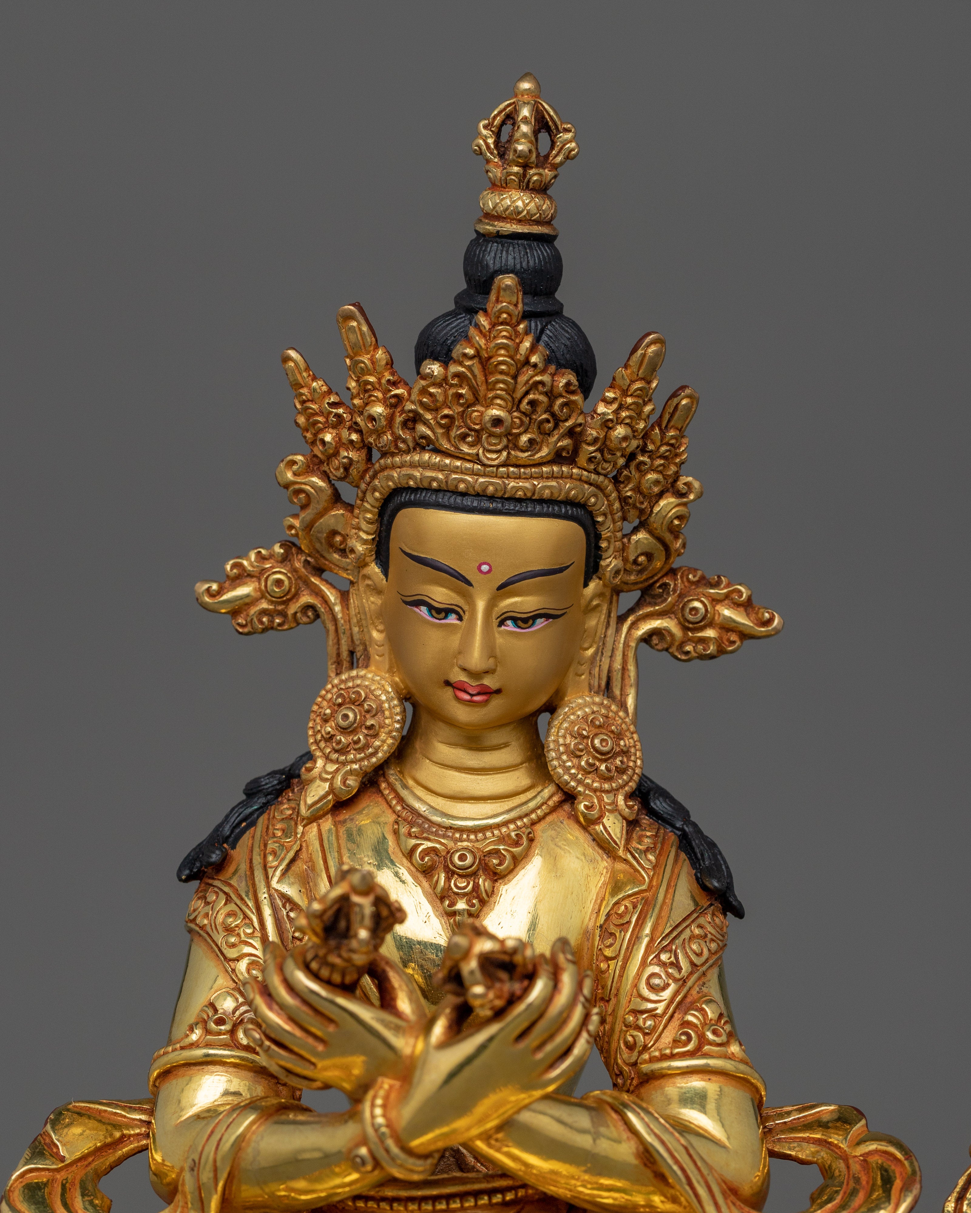 Handcrafted Statue of Vajradhara with consort | Traditional Artwork
