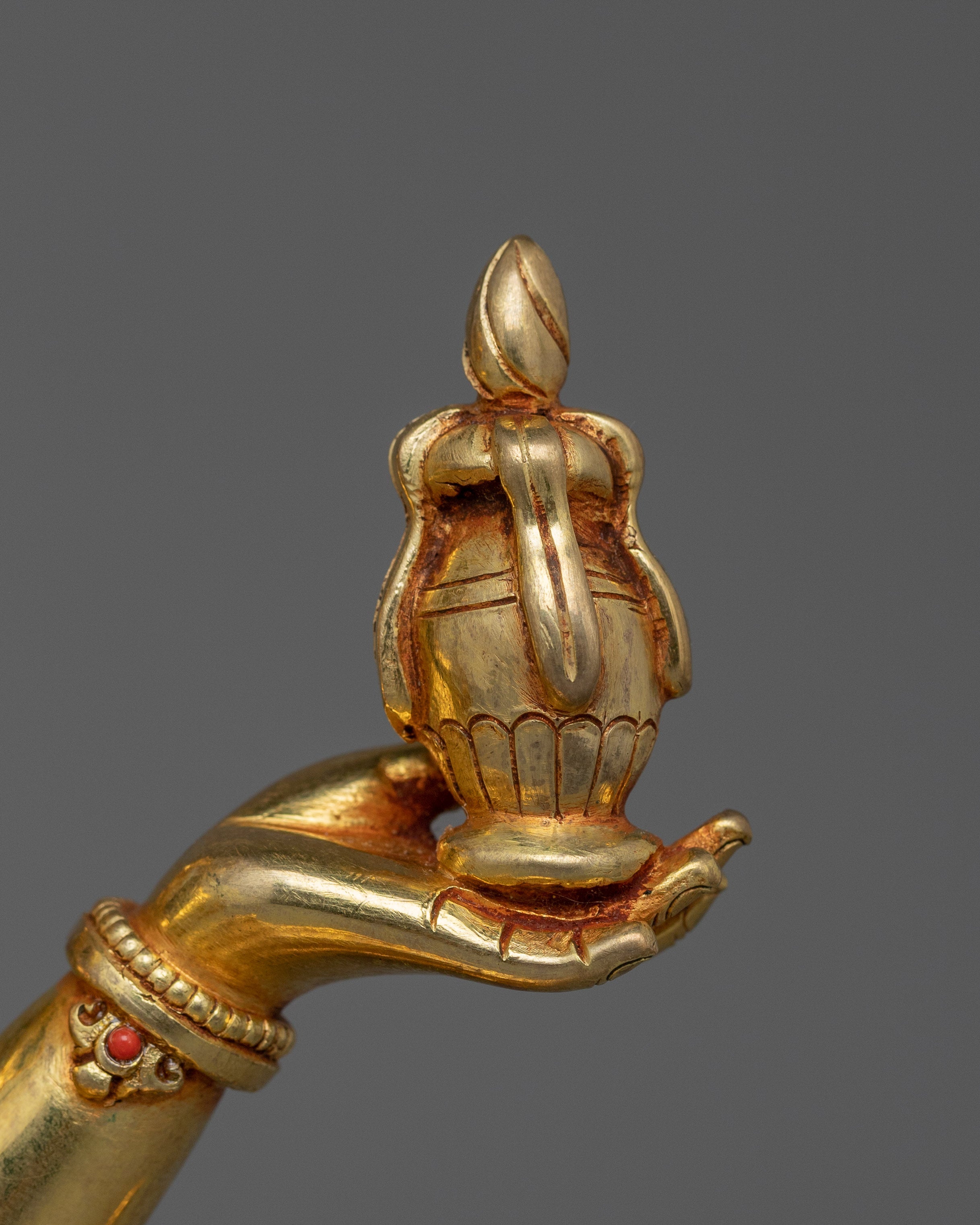 Yeshe Tsogyal and Mandarva Statue | 24k Gold Gilded Sculpture