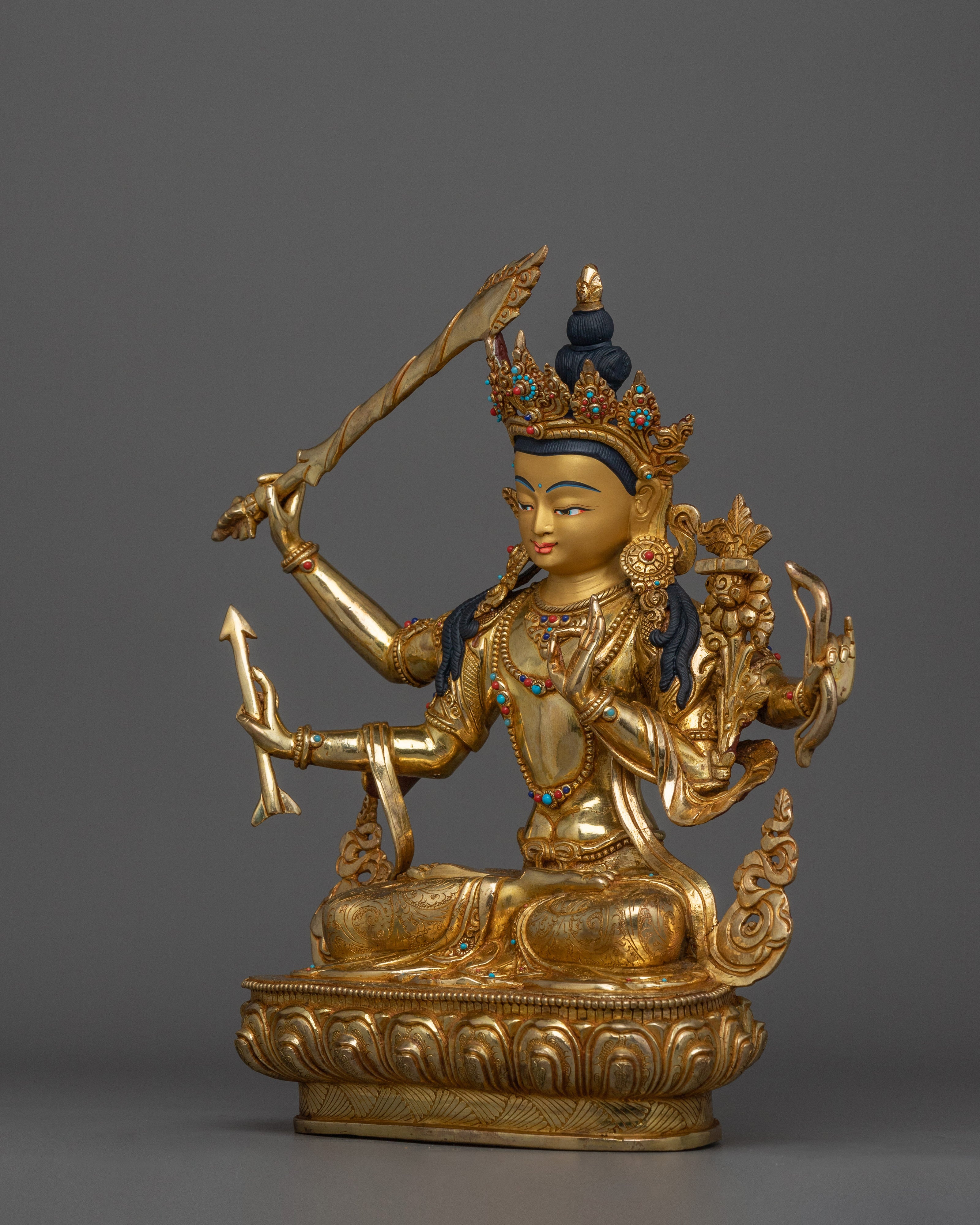 Maha Manjushri Handmade Statue | Great Gentle Glory