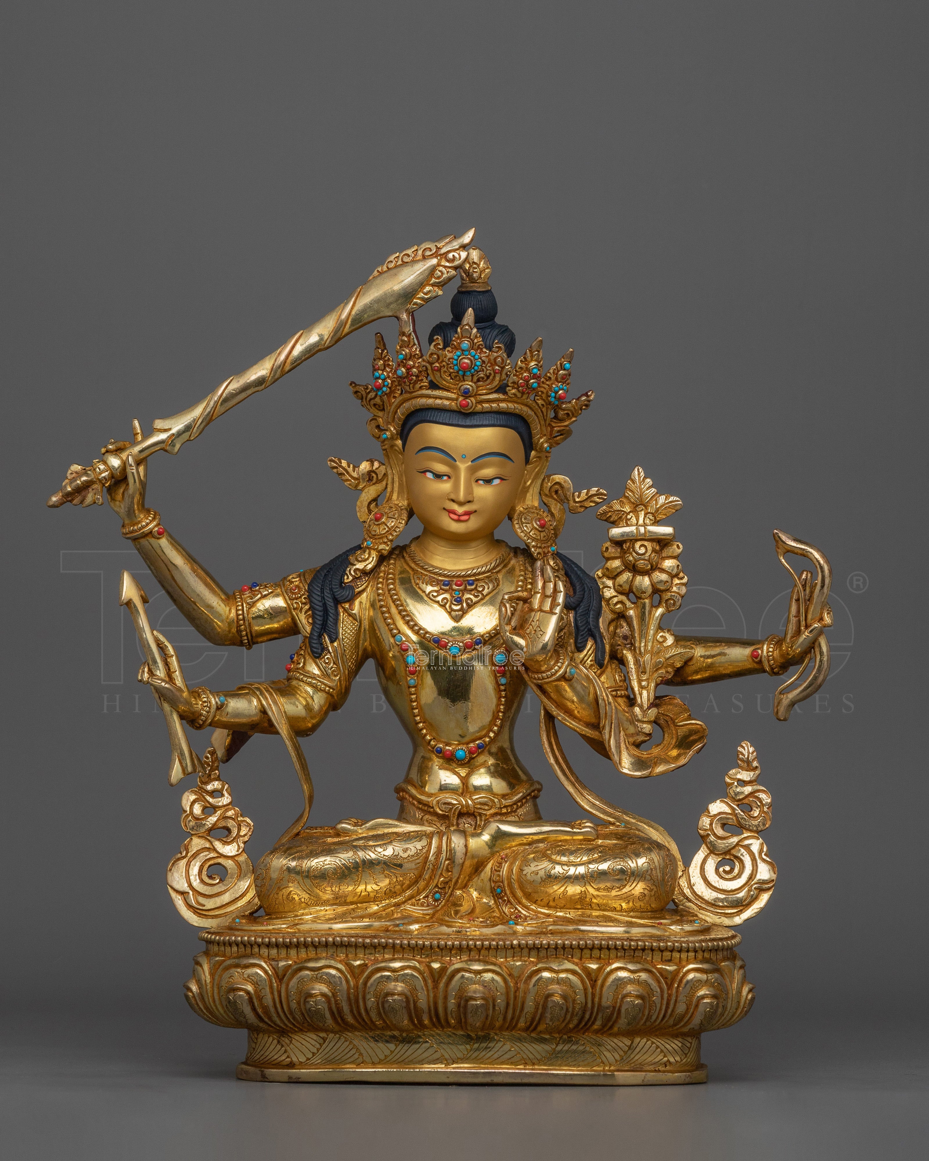 Maha Manjushri Handmade Statue | Great Gentle Glory