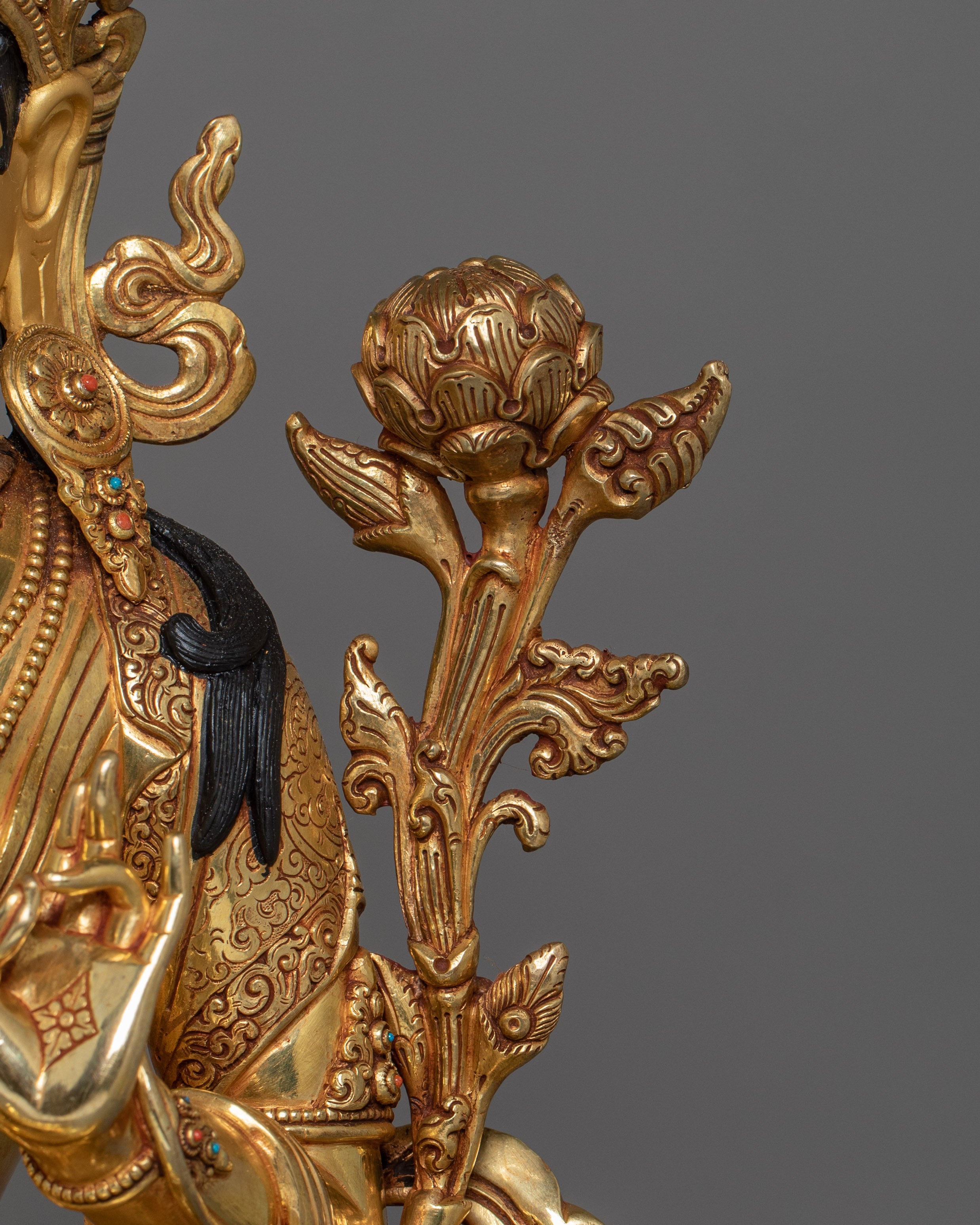 Green Tara on Throne | The Swift and Fearless One