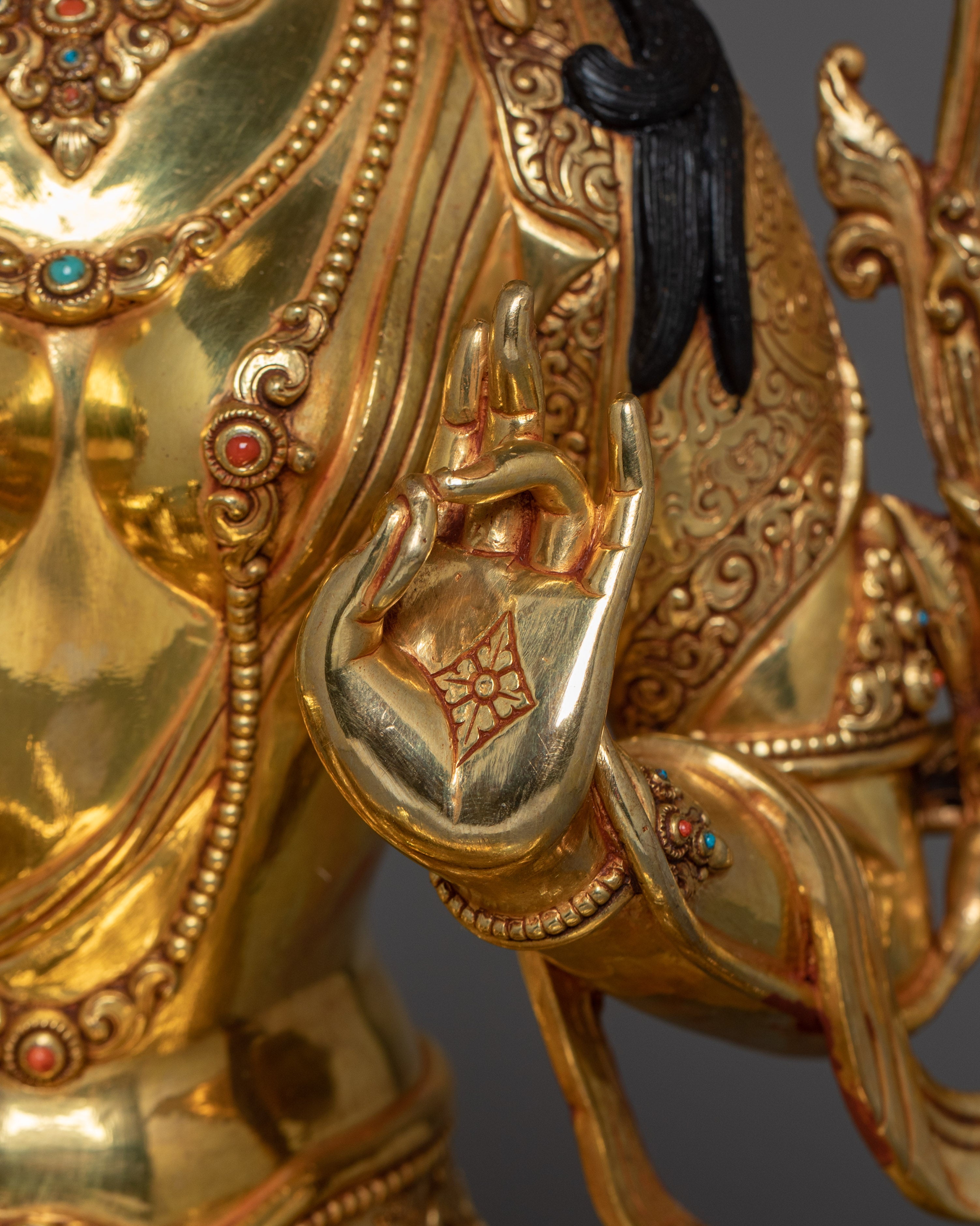 Green Tara on Throne | The Swift and Fearless One