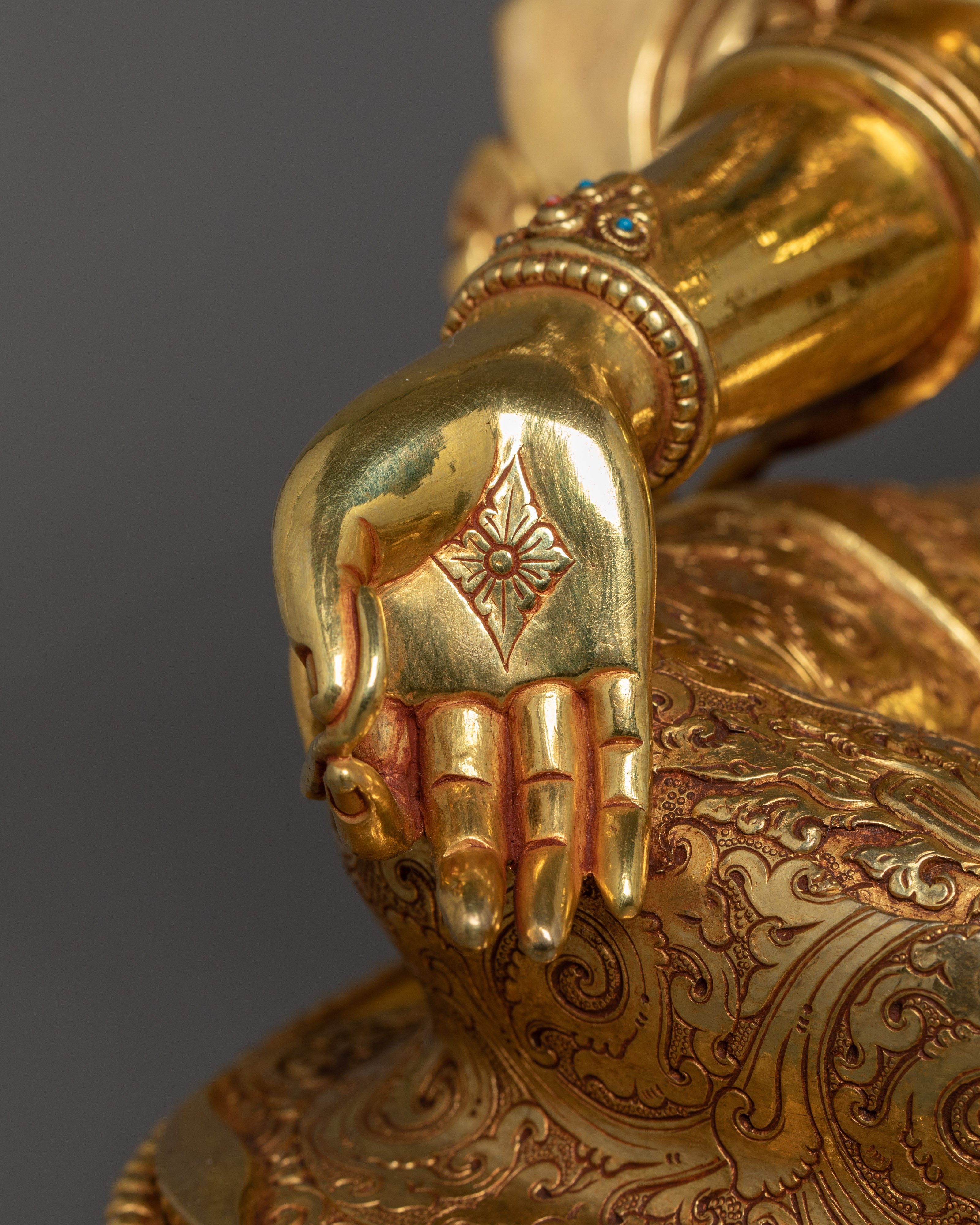 Green Tara on Throne | The Swift and Fearless One