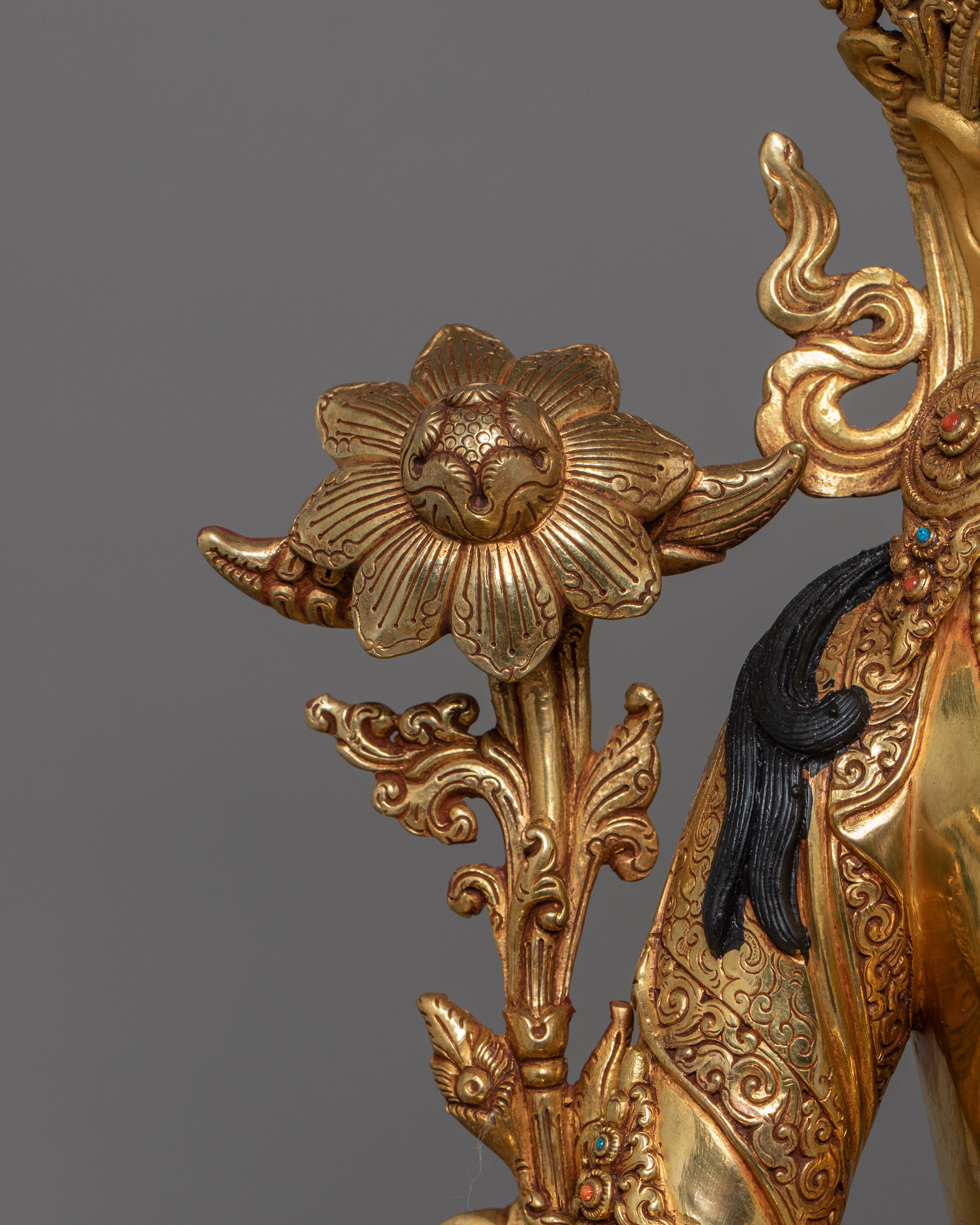 Green Tara on Throne | The Swift and Fearless One