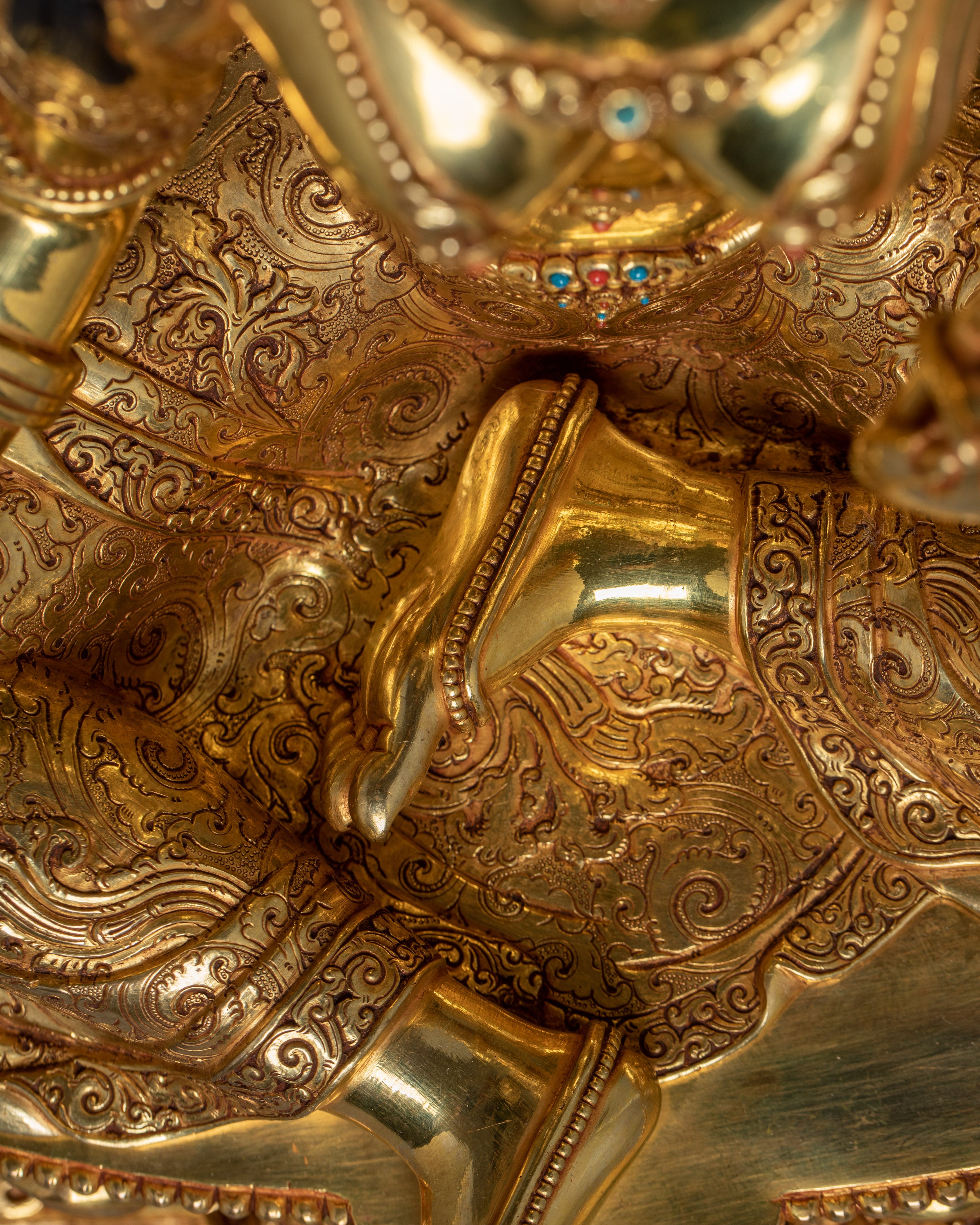 Green Tara on Throne | The Swift and Fearless One