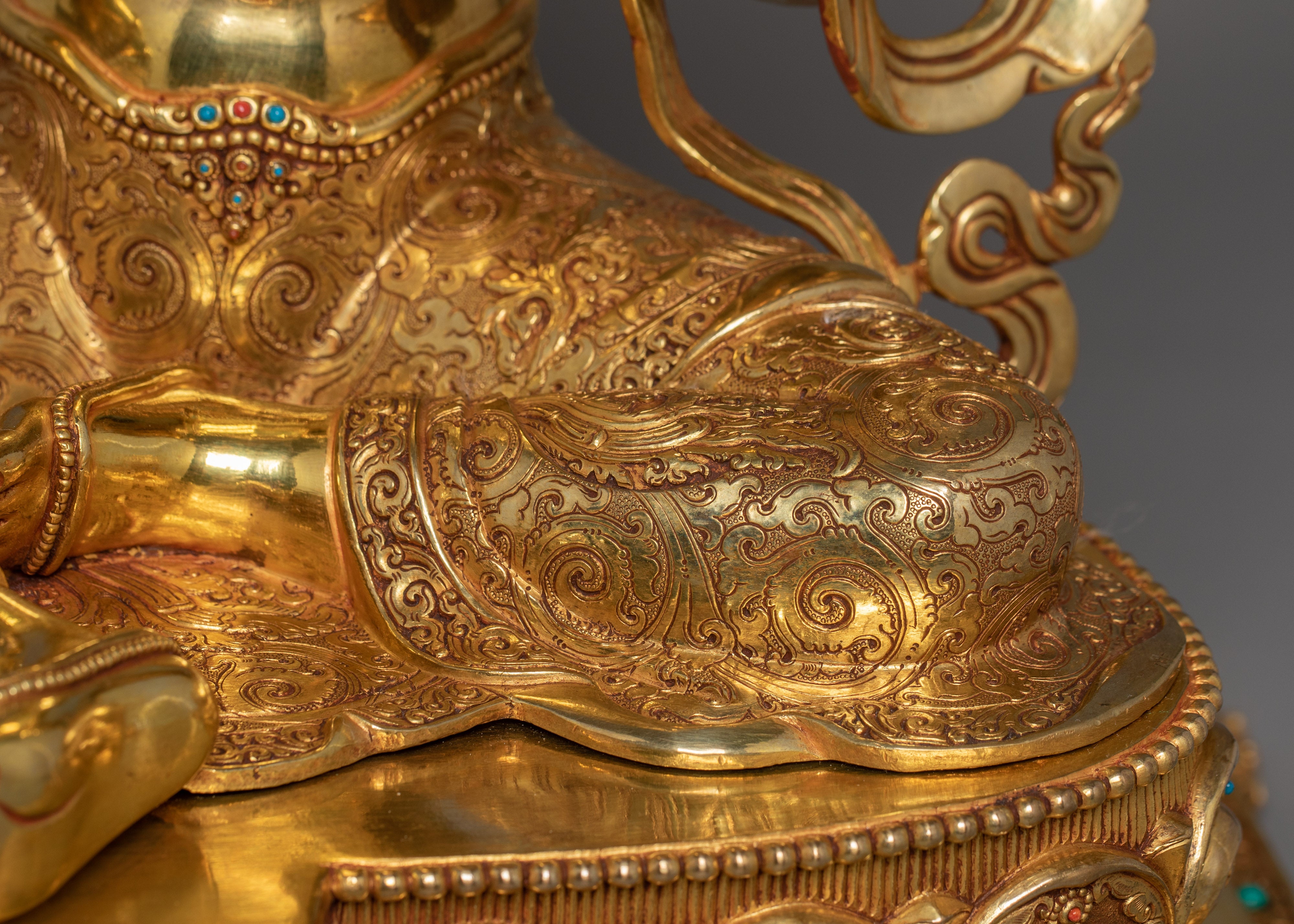 Green Tara on Throne | The Swift and Fearless One