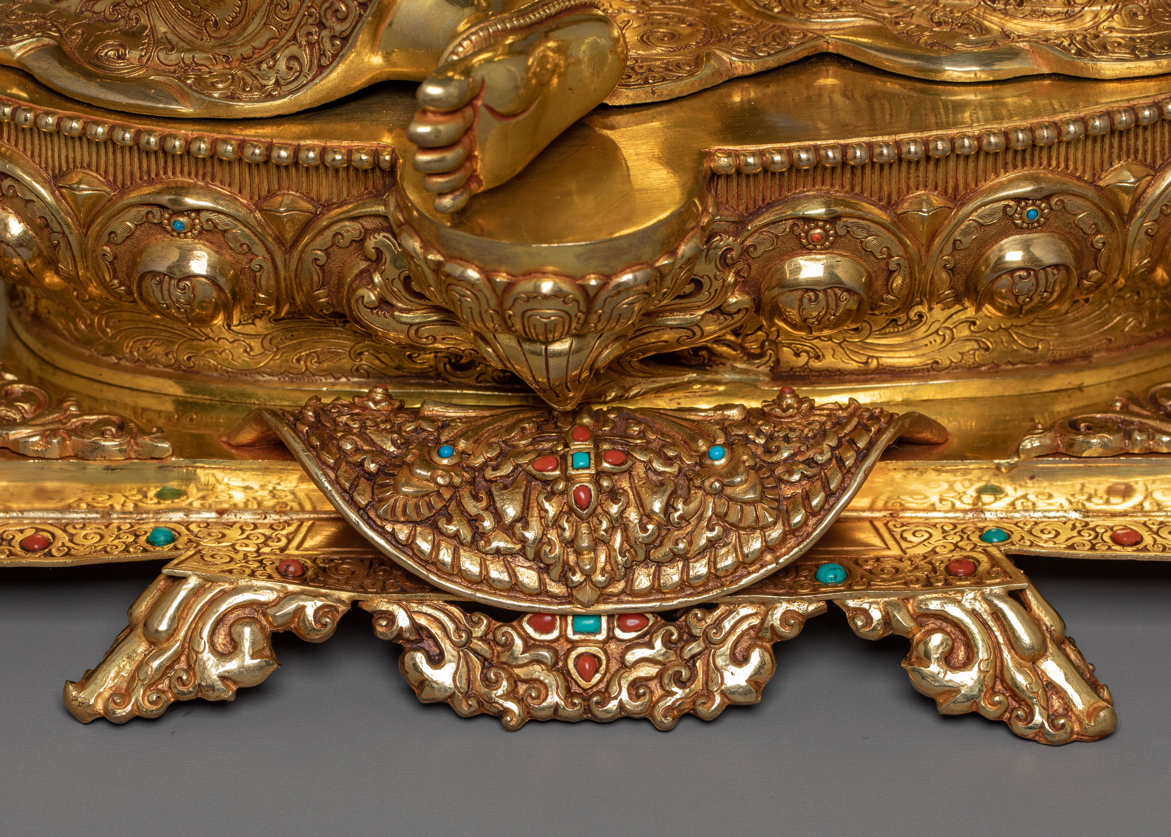 Green Tara on Throne | The Swift and Fearless One