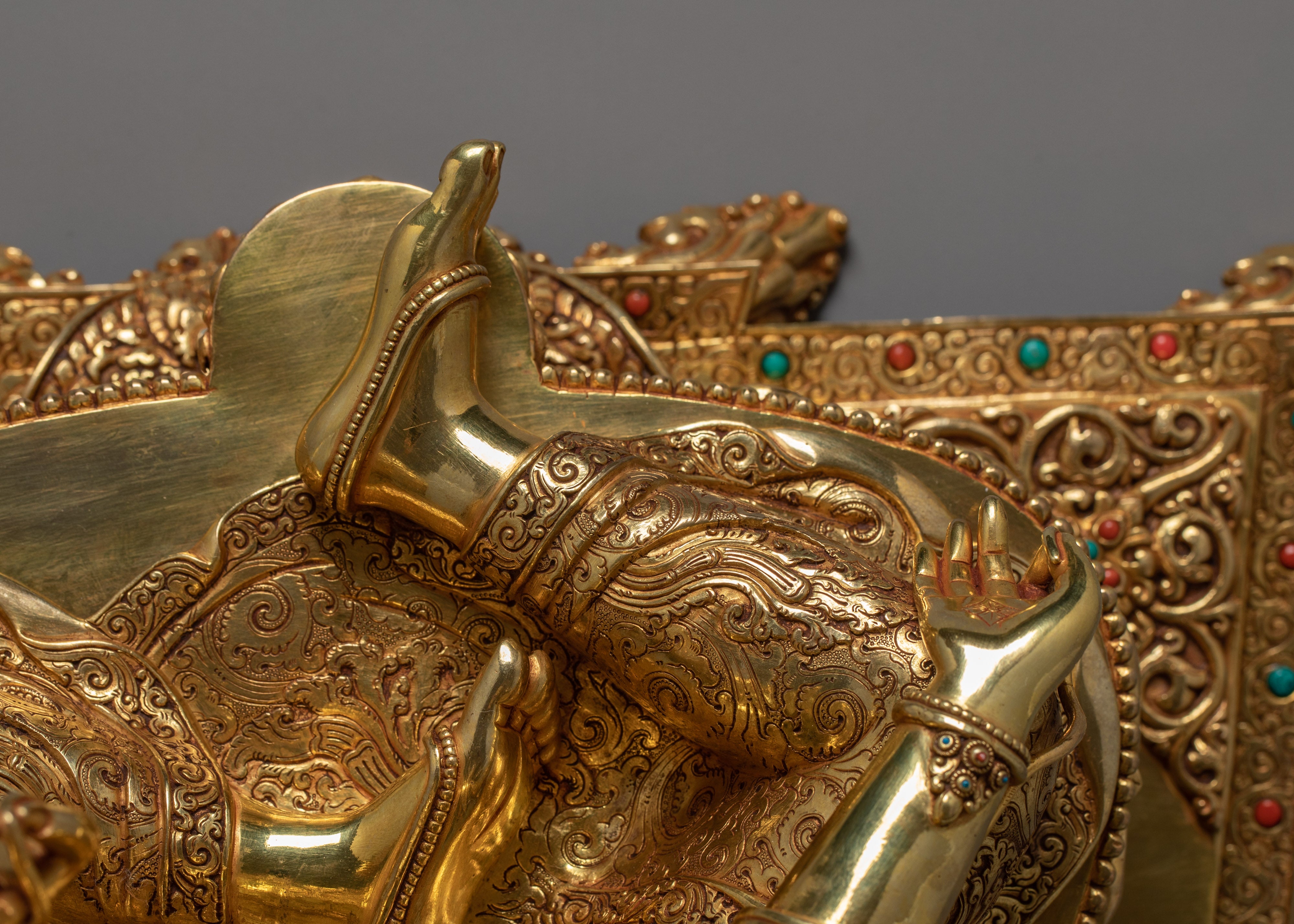 Green Tara on Throne | The Swift and Fearless One