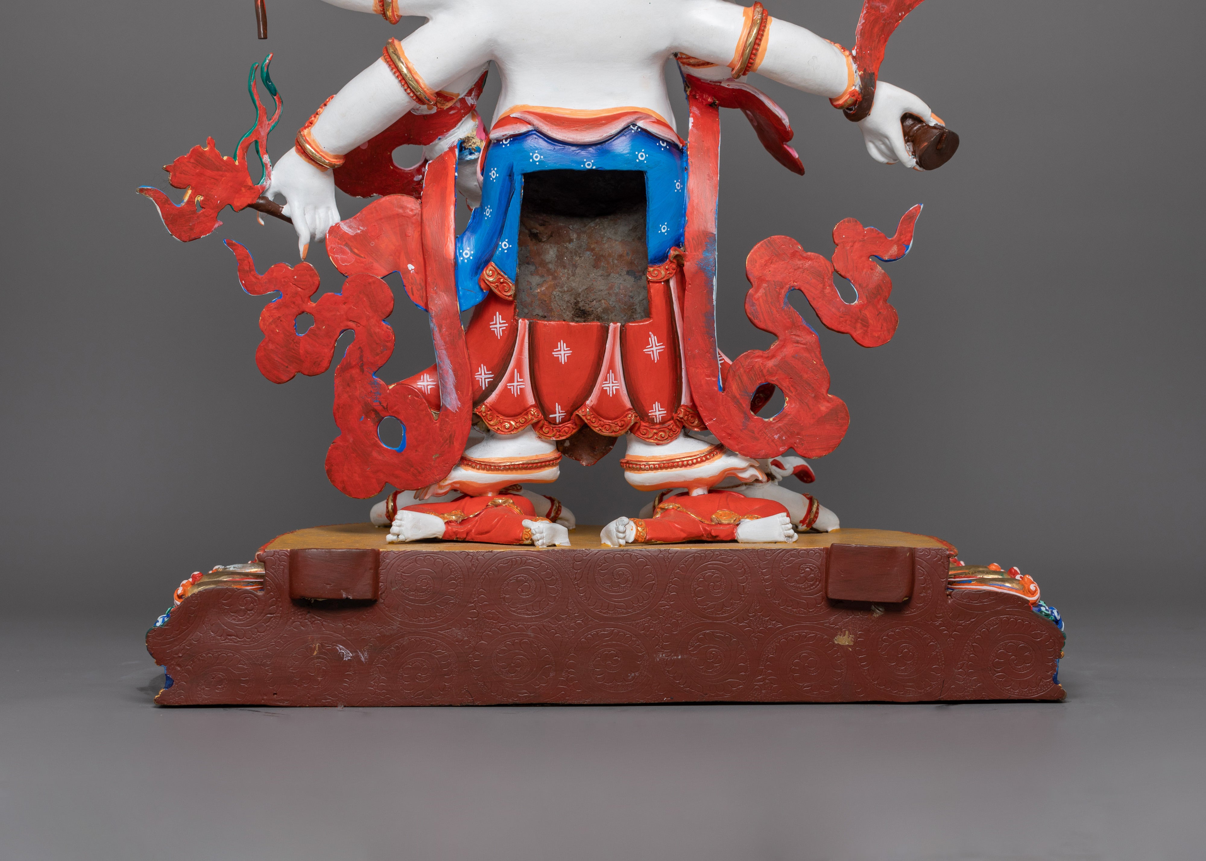 Dharma Defender White Mahakala | Fierce Benevolent Protector Deity