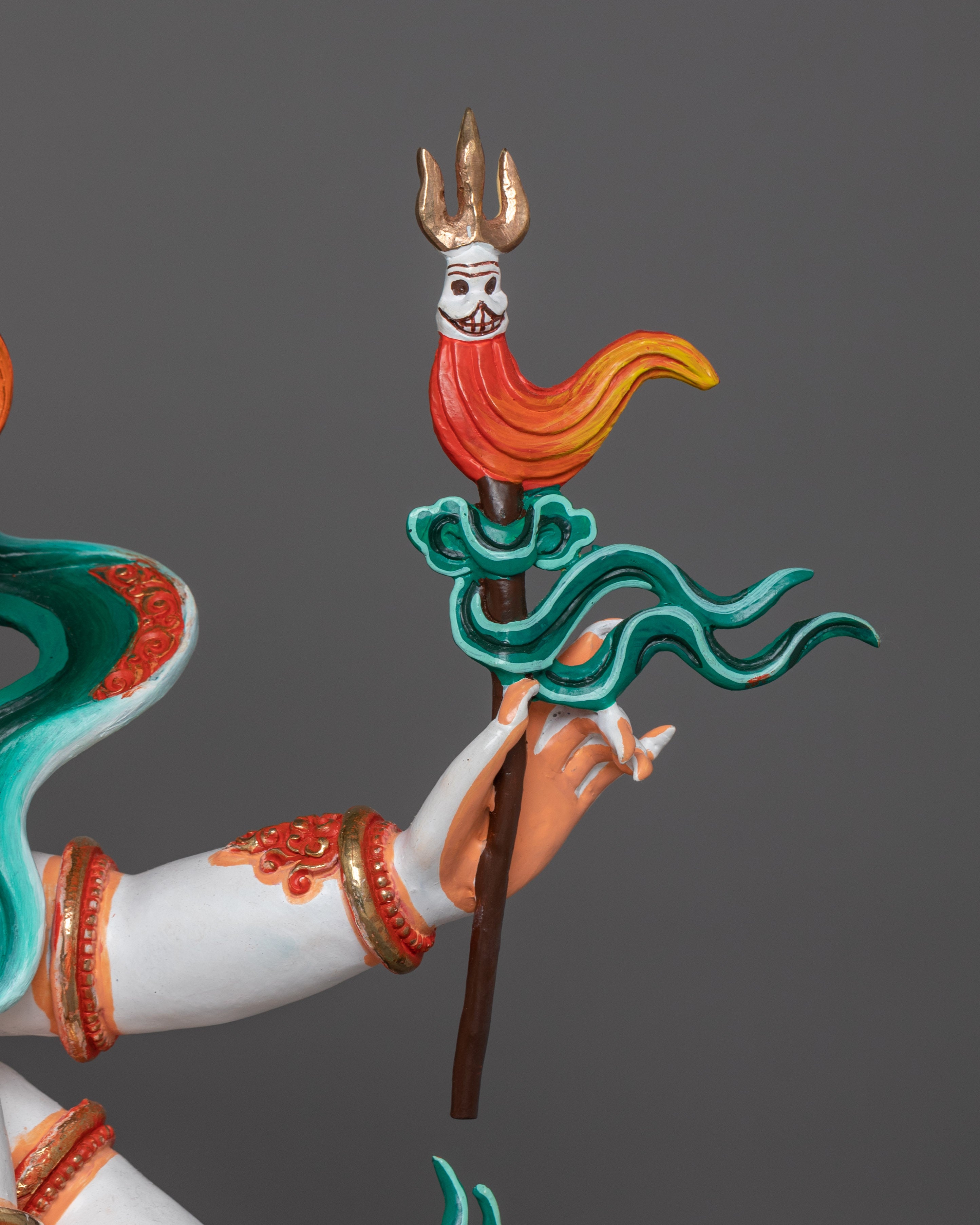 Dharma Defender White Mahakala | Fierce Benevolent Protector Deity