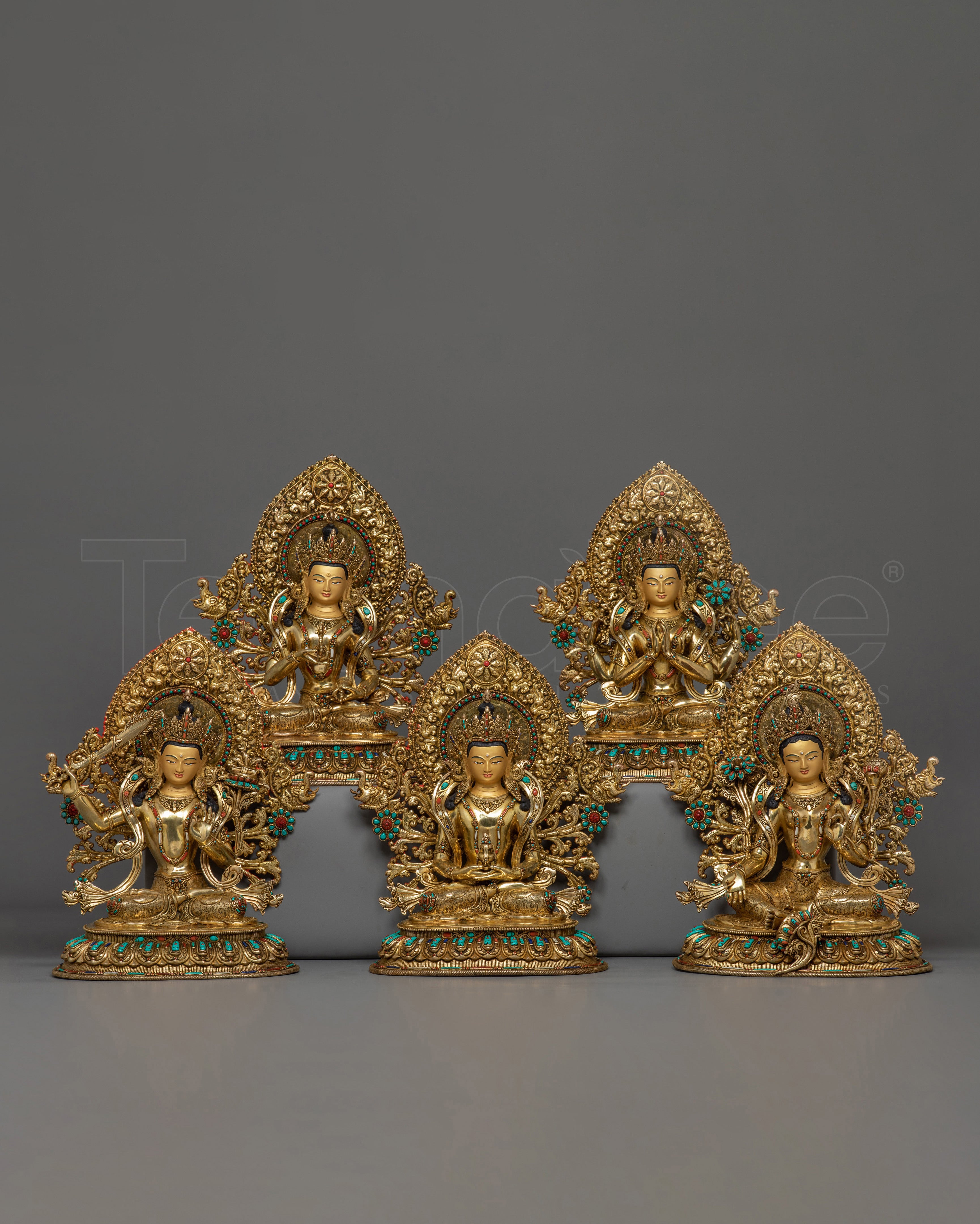 Traditional Figurine of Bodhisattva Set | Guardians of Compassion and Wisdom