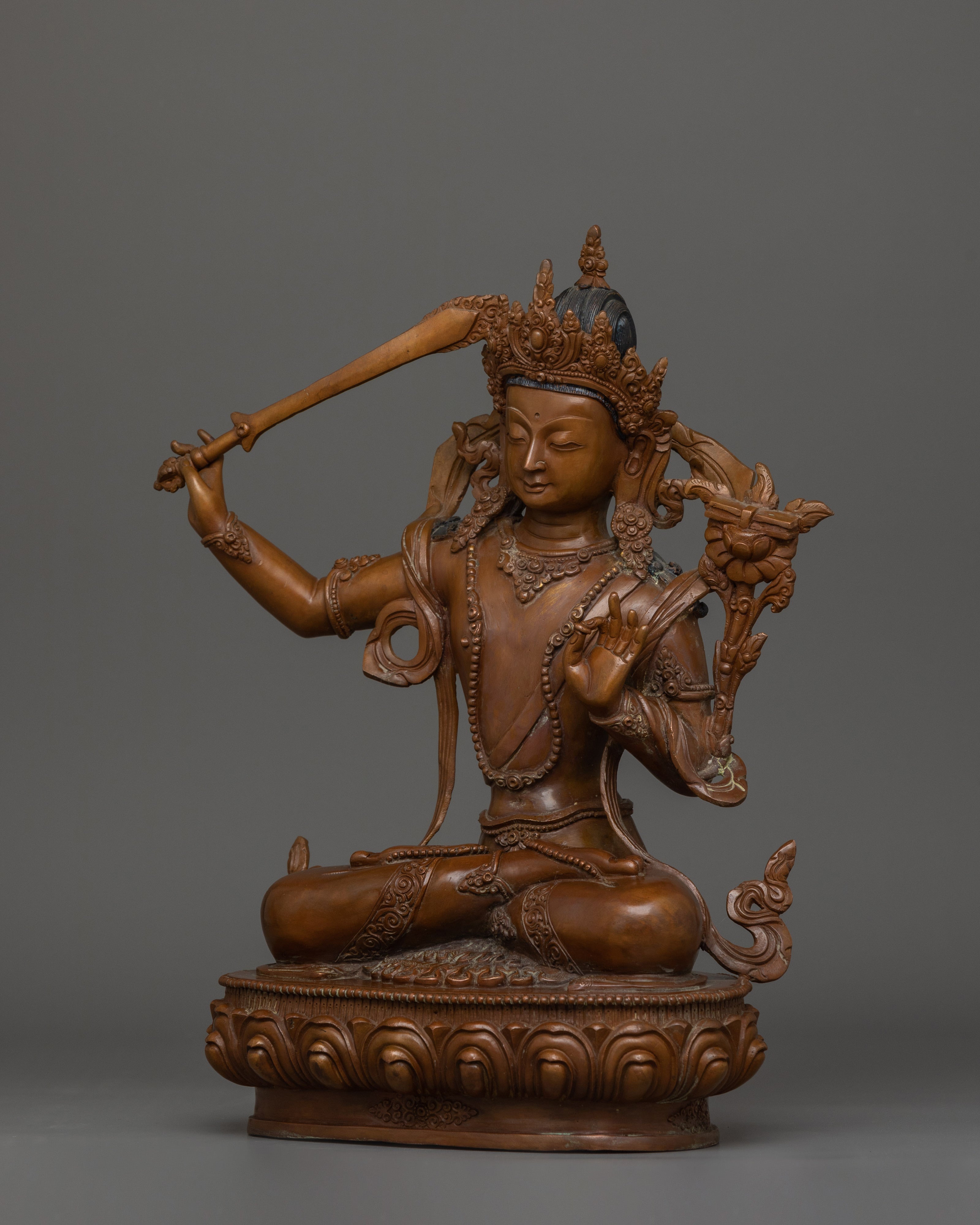 Handcrafted Sword Holder Manjushri | The Bodhisattva of Wisdom