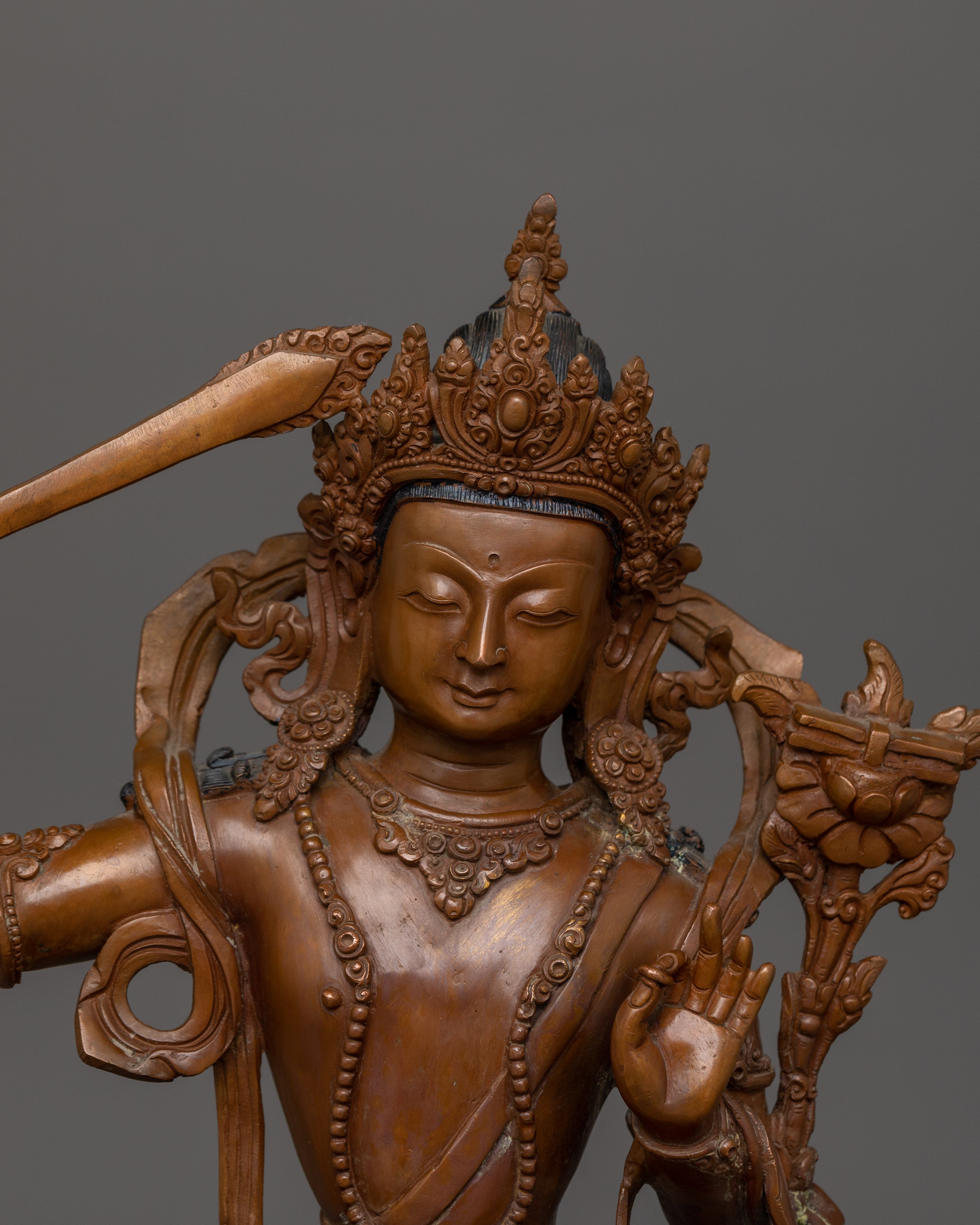 Handcrafted Sword Holder Manjushri | The Bodhisattva of Wisdom