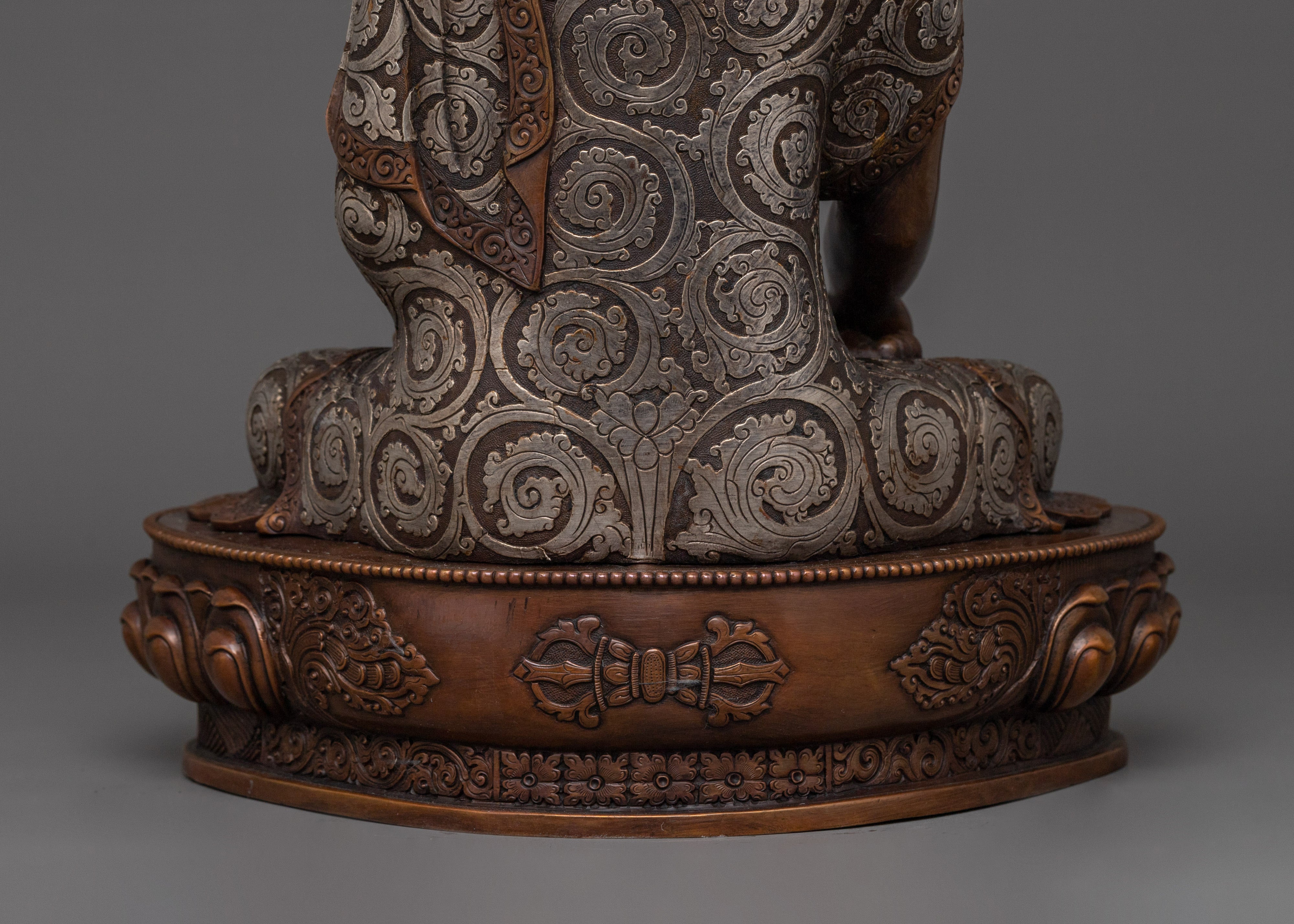 Oxidized Copper Crowned Shakyamuni Buddha | Spiritual Decor
