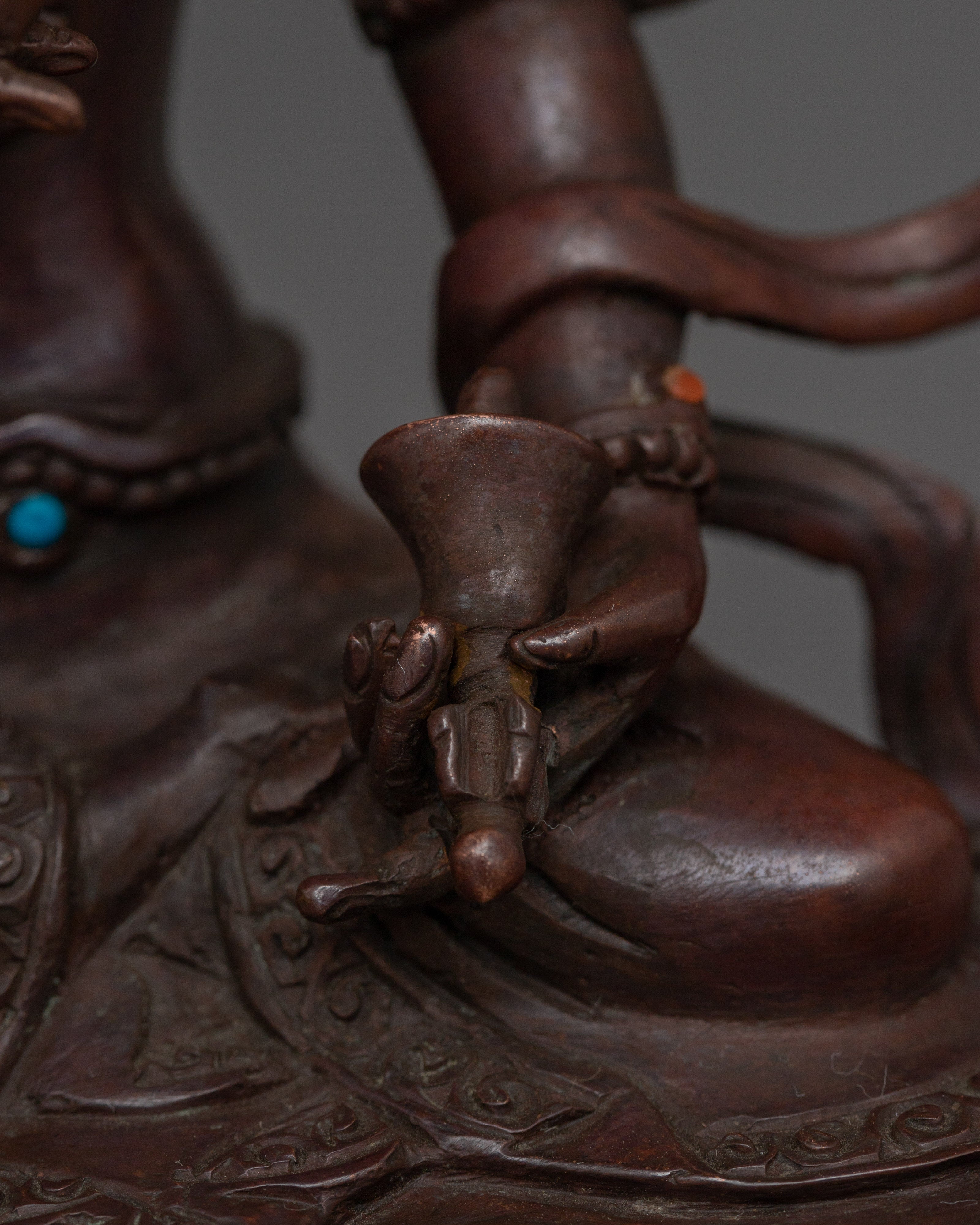 Handcarved Buddhist Deity Vajrasattva | Vajra Holder