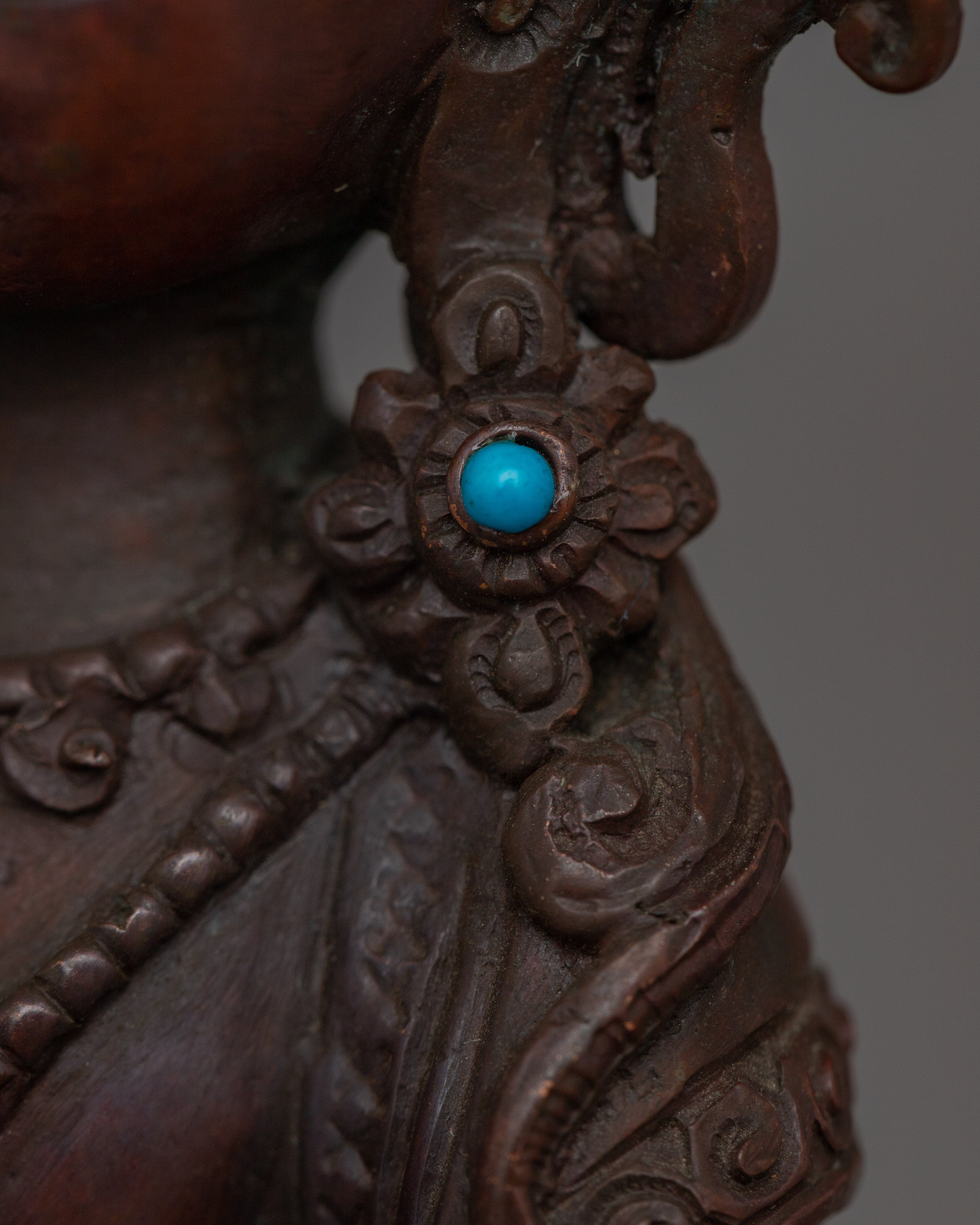 Handcarved Buddhist Deity Vajrasattva | Vajra Holder