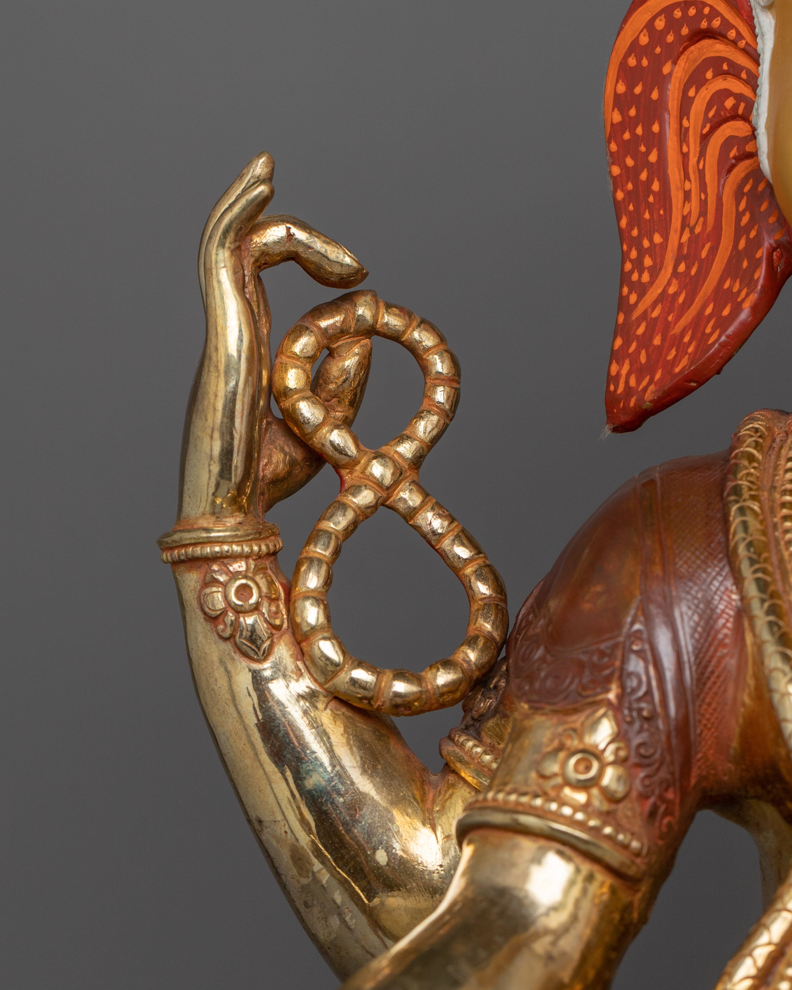 Prosperity and Wisdom Deity Ganesh | 24K Gold Gilded Sculpture