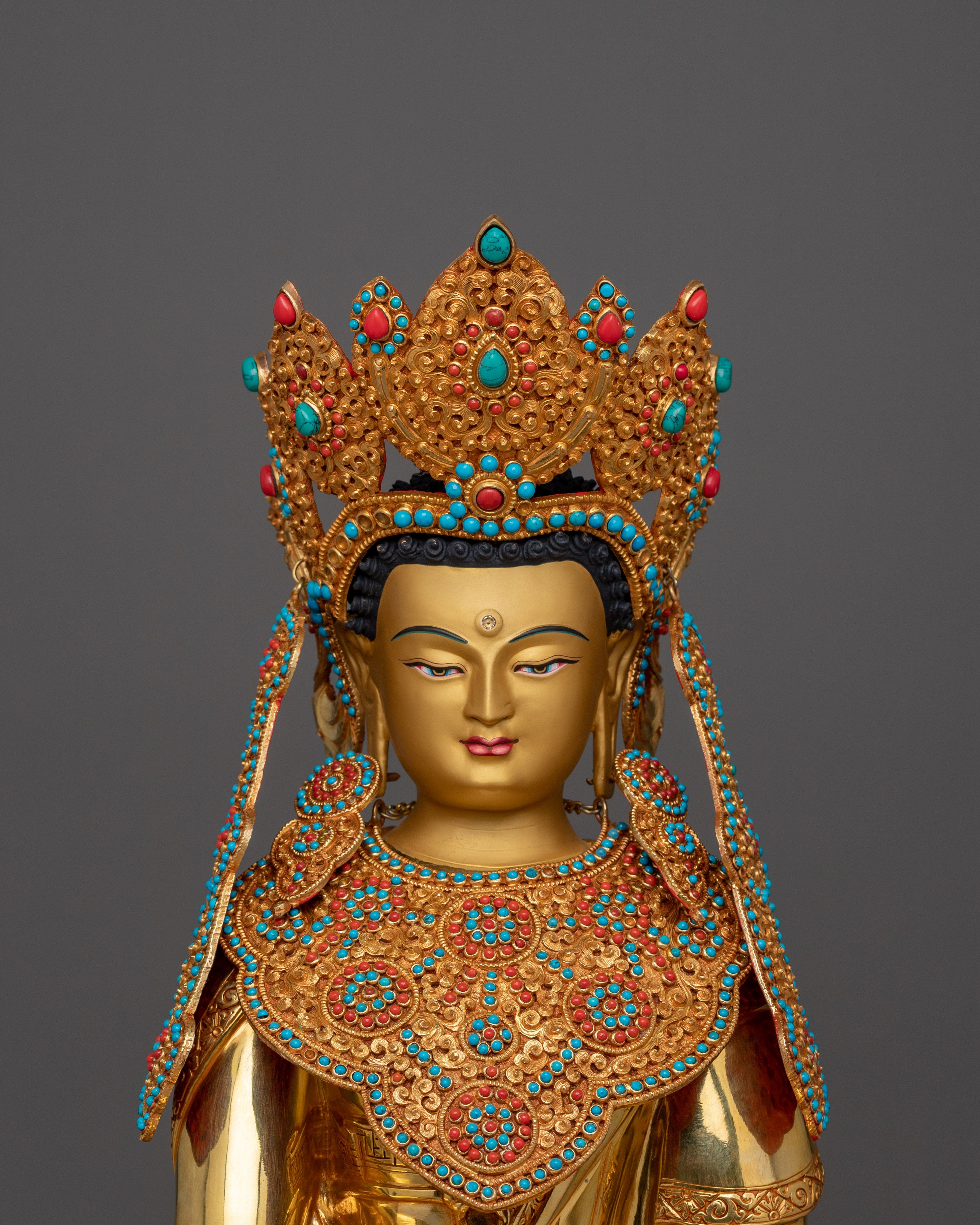 Crown Shakyamuni Buddha Statue | Gautama buddha Sculpture