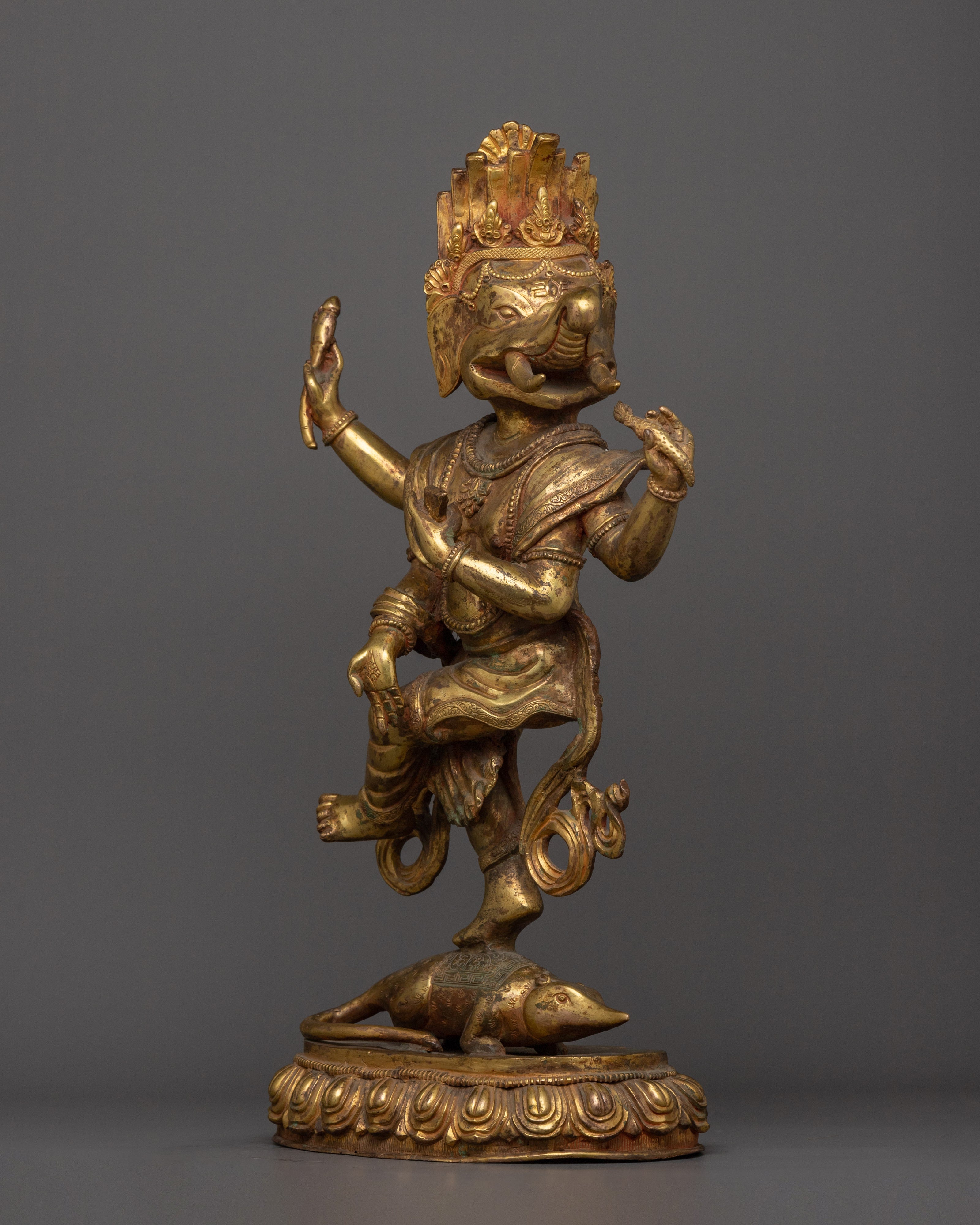 Himalayan Figurine of Ganesh | Lord of Wisdom, Fortune, and Protection