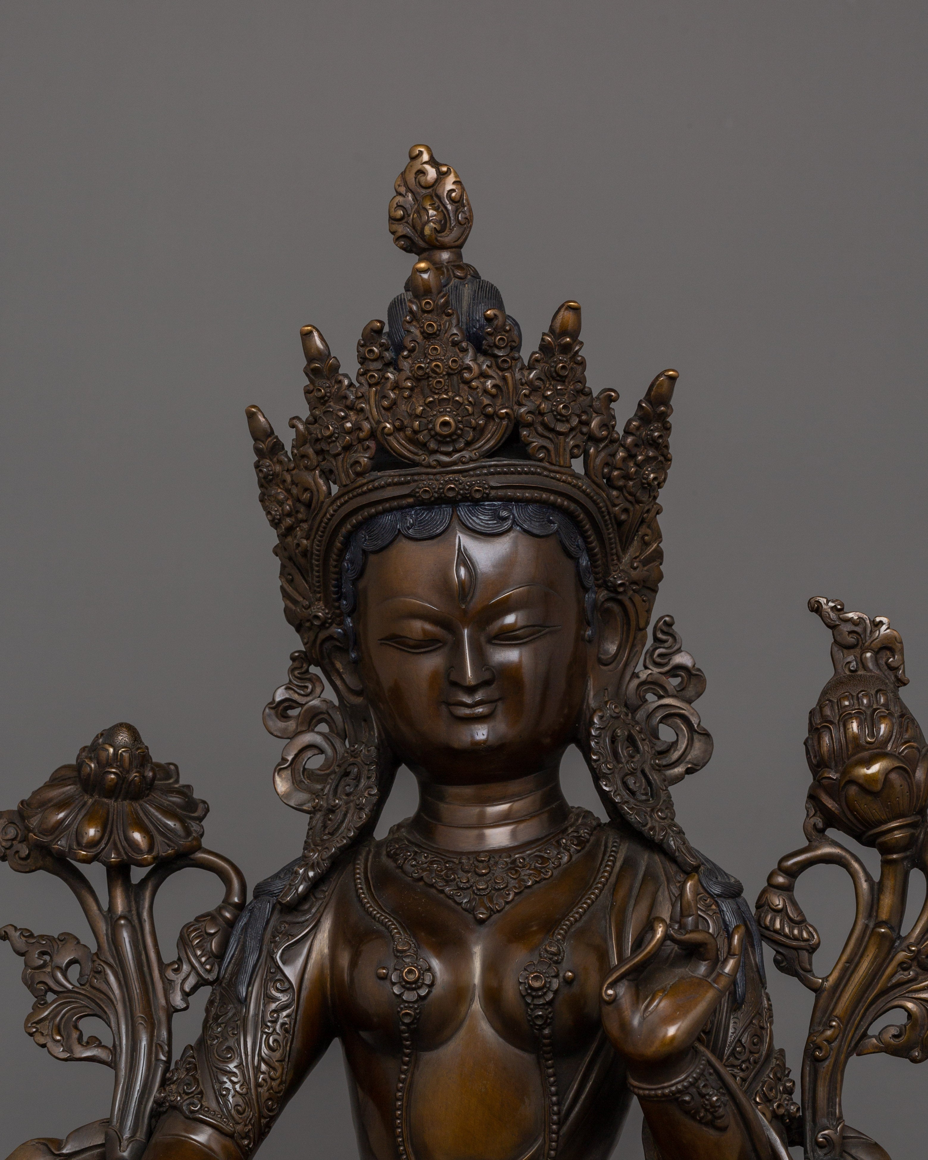 Traditional Tibetan Art of White Tara | Wish-Fulfiller