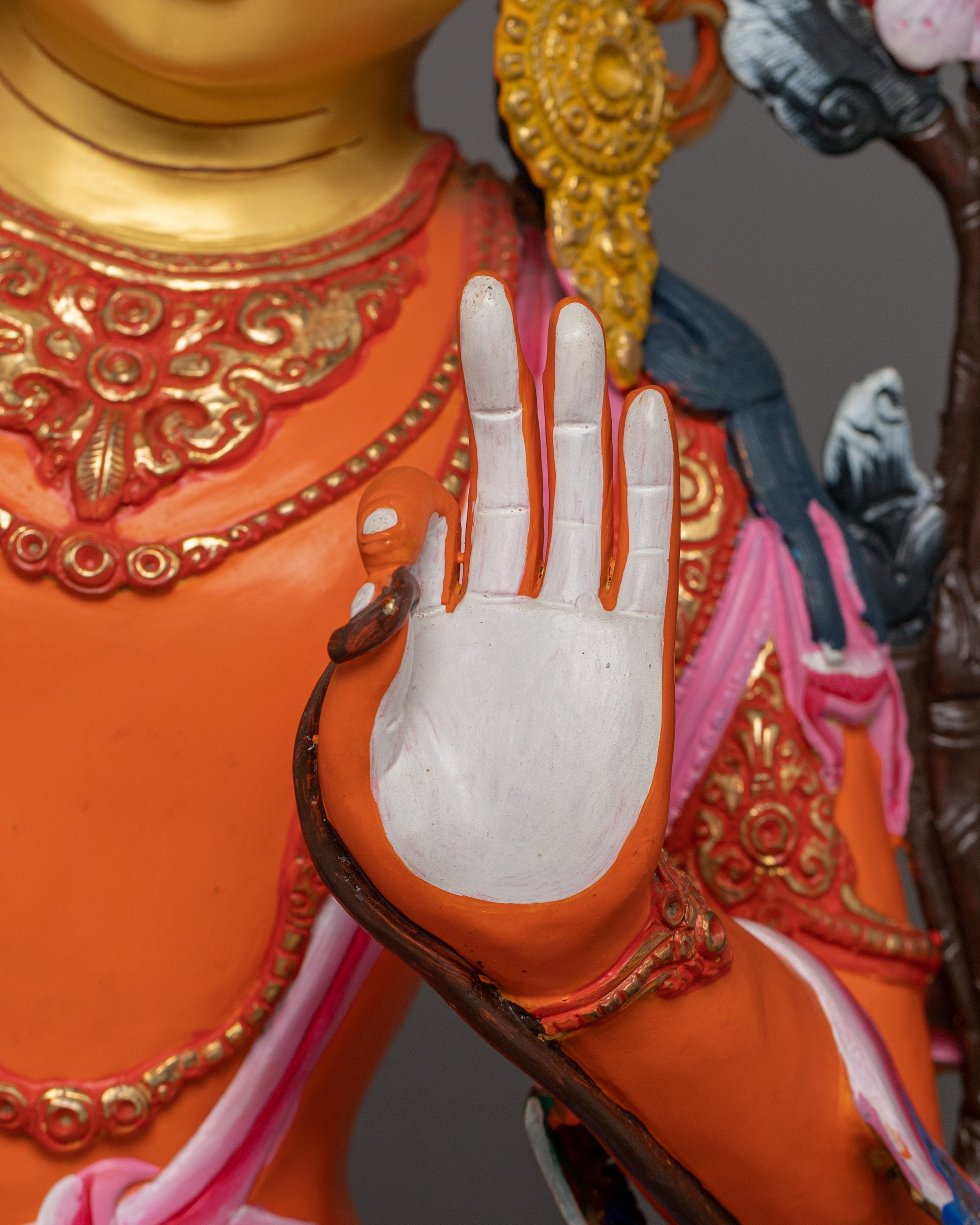 Traditionally Crafted Statue of Manjushri | The Lion of Speech