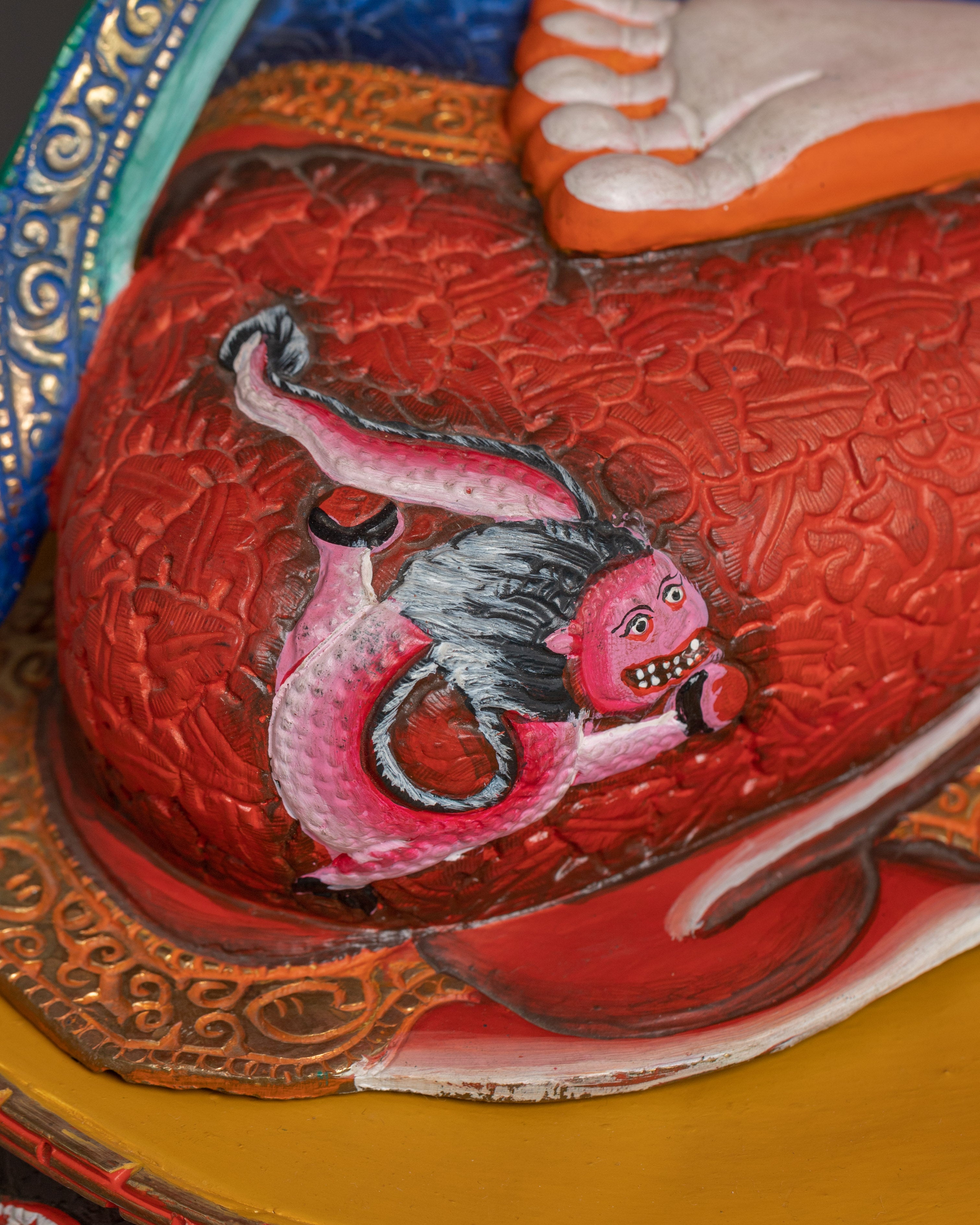 Traditionally Crafted Statue of Manjushri | The Lion of Speech