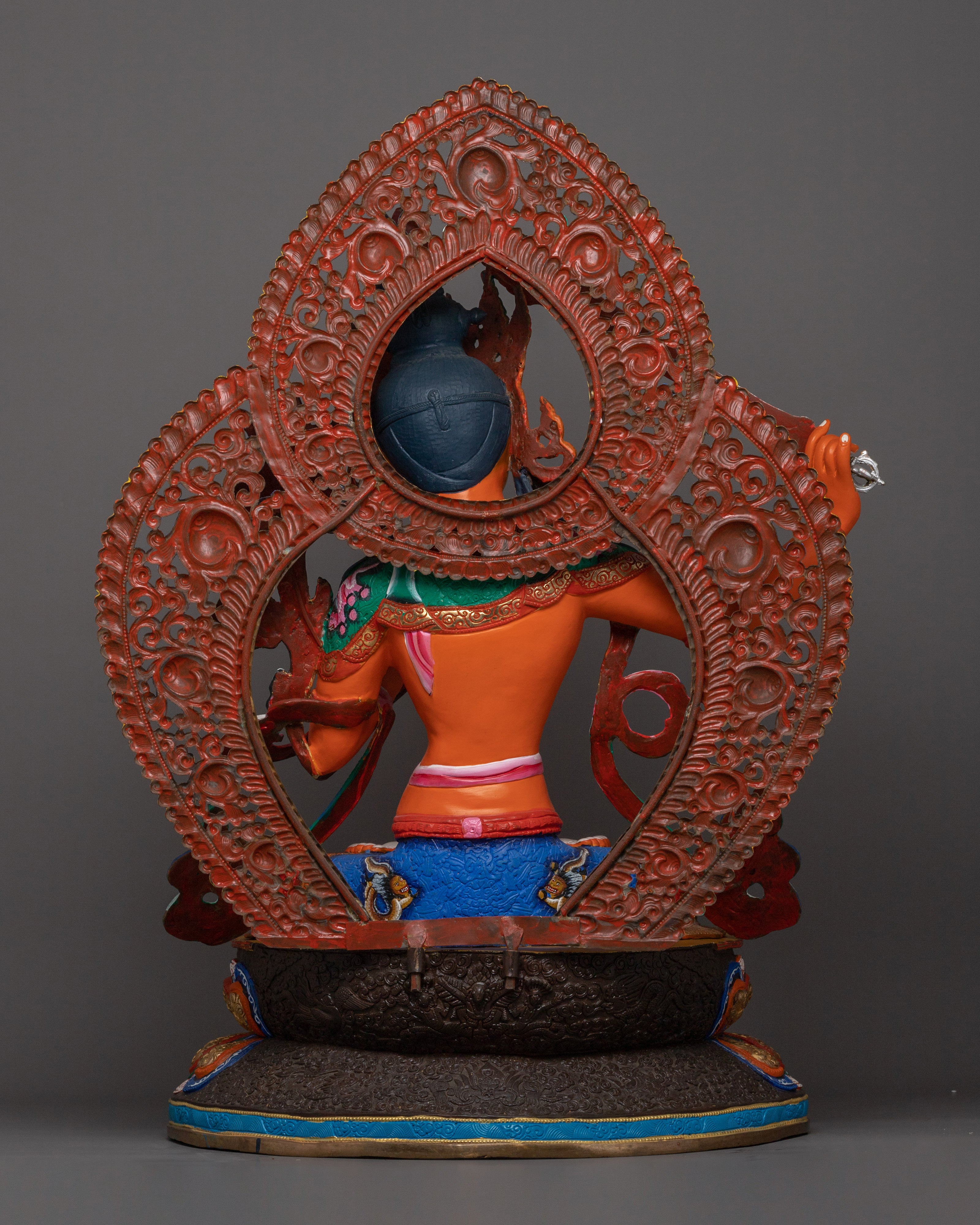 Traditionally Crafted Statue of Manjushri | The Lion of Speech