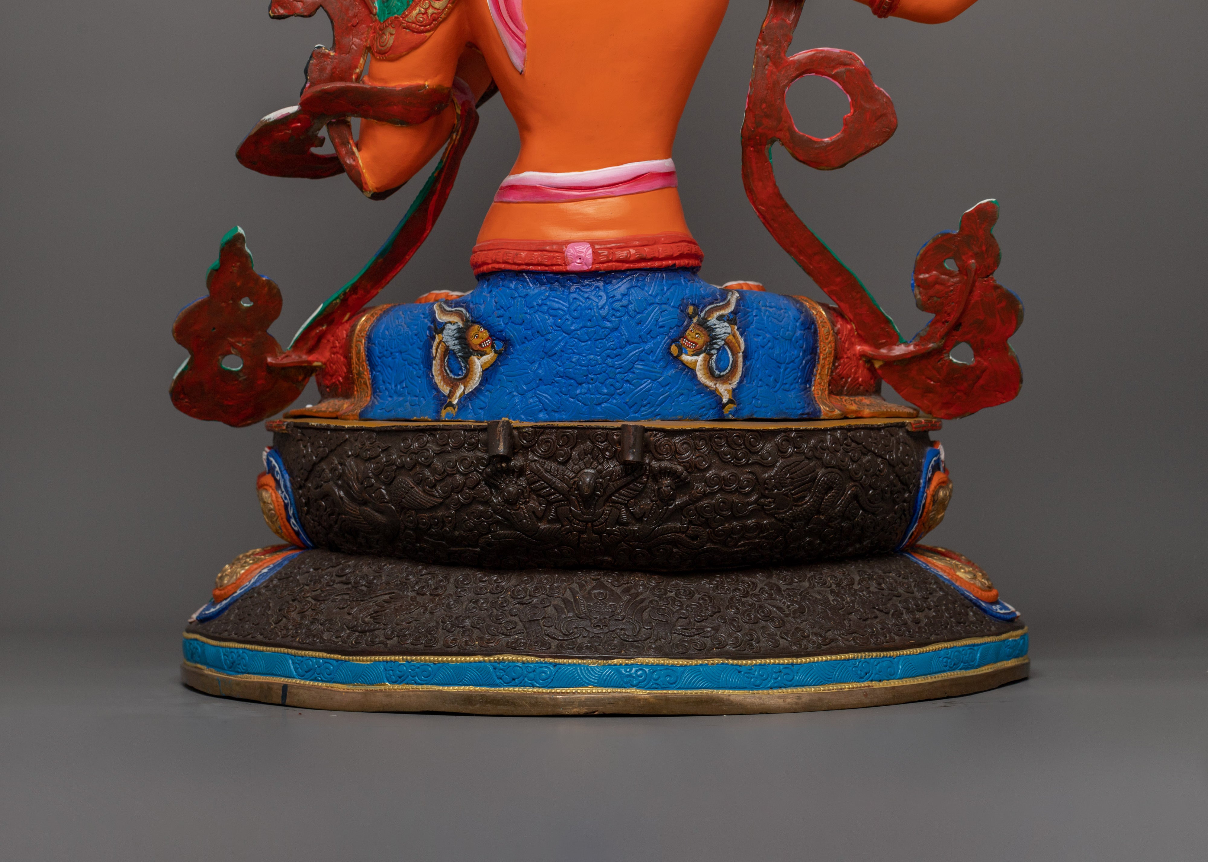 Traditionally Crafted Statue of Manjushri | The Lion of Speech