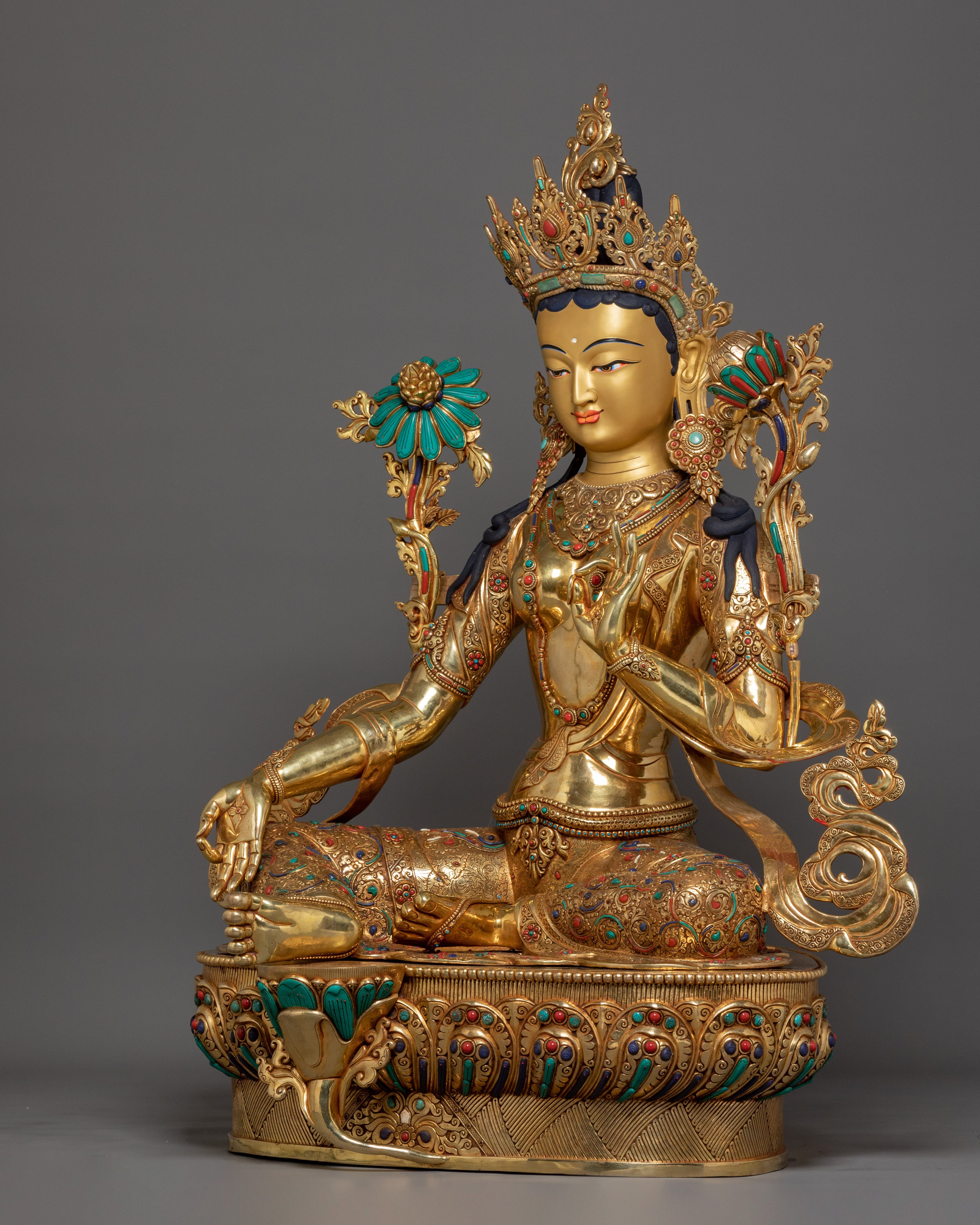Dharma Buddha Green Tara Statue | Mother of Compassion