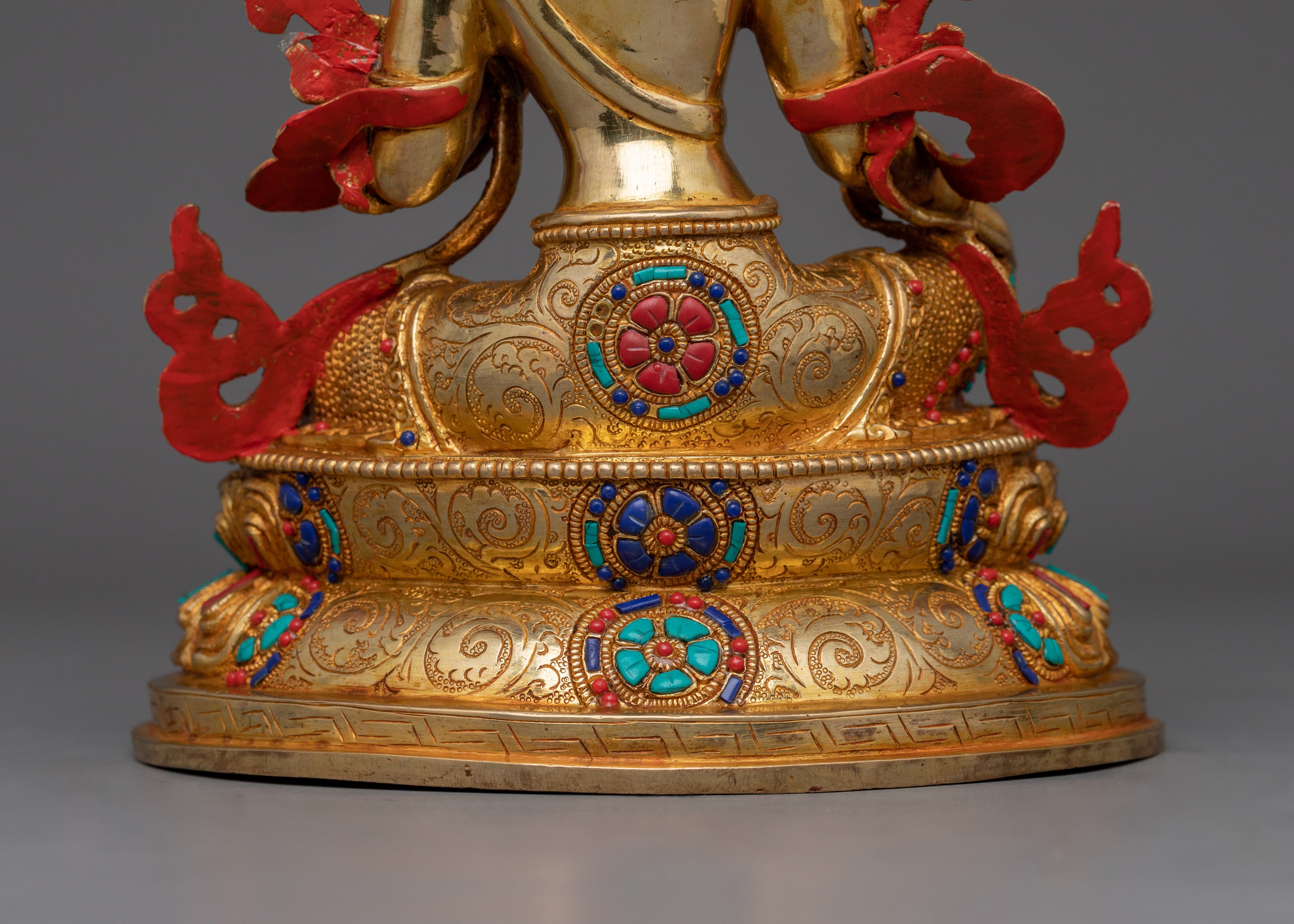 Handcrafted Statue of Enlighten Compassion Green Tara | The Swift Savior