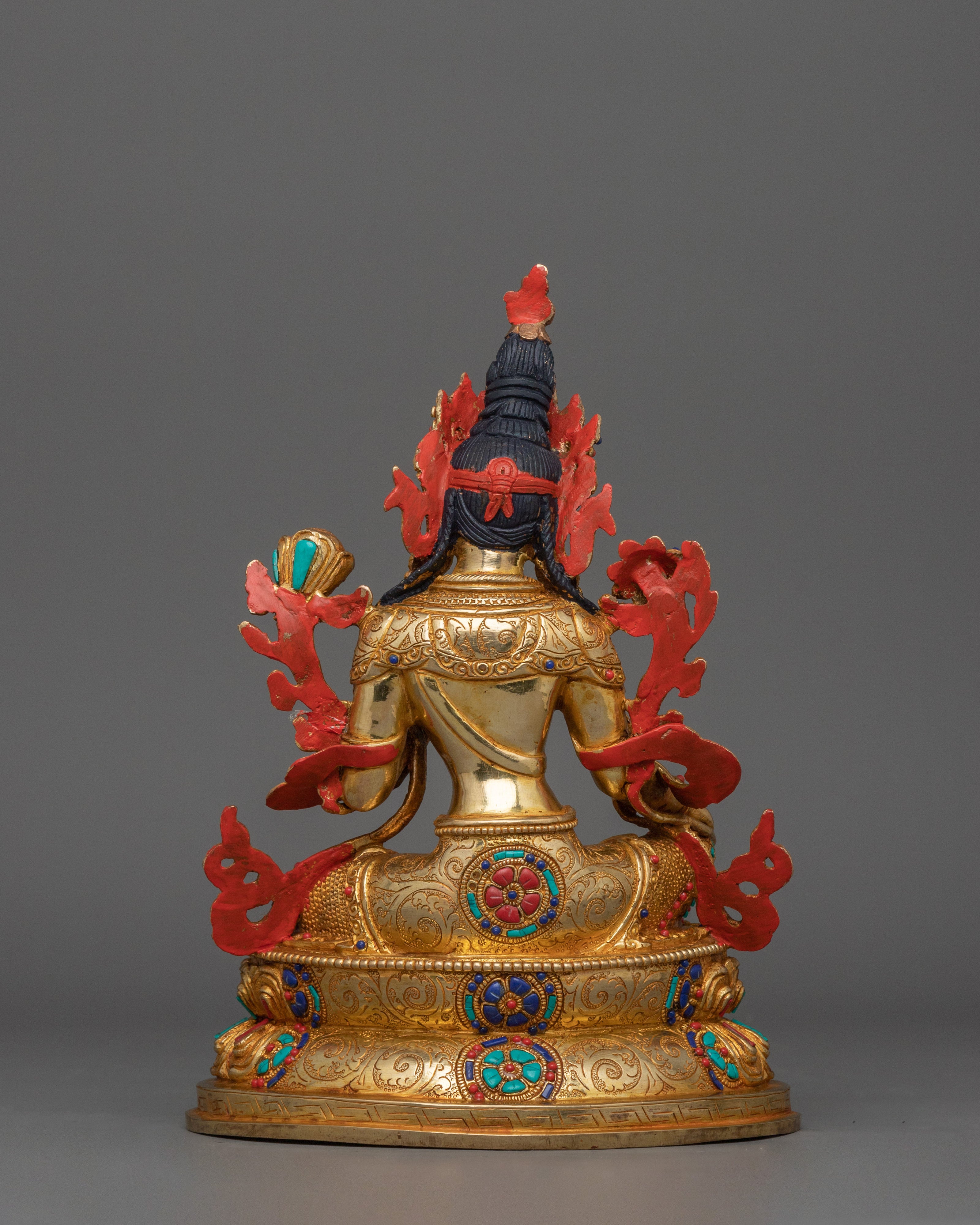 Handcrafted Statue of Enlighten Compassion Green Tara | The Swift Savior