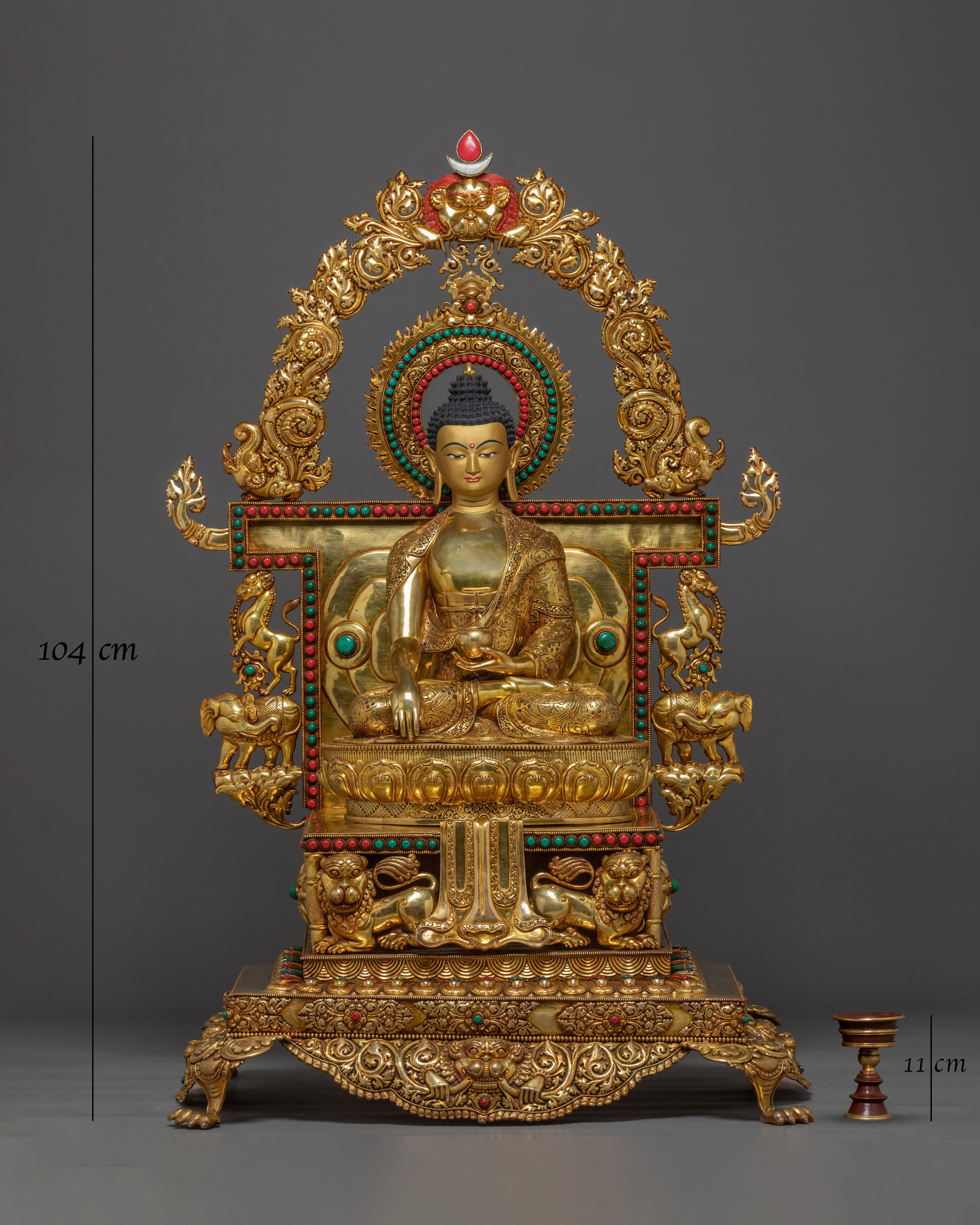 Statue of Buddha Shakyamuni On throne | Sage of the Shakya Clan