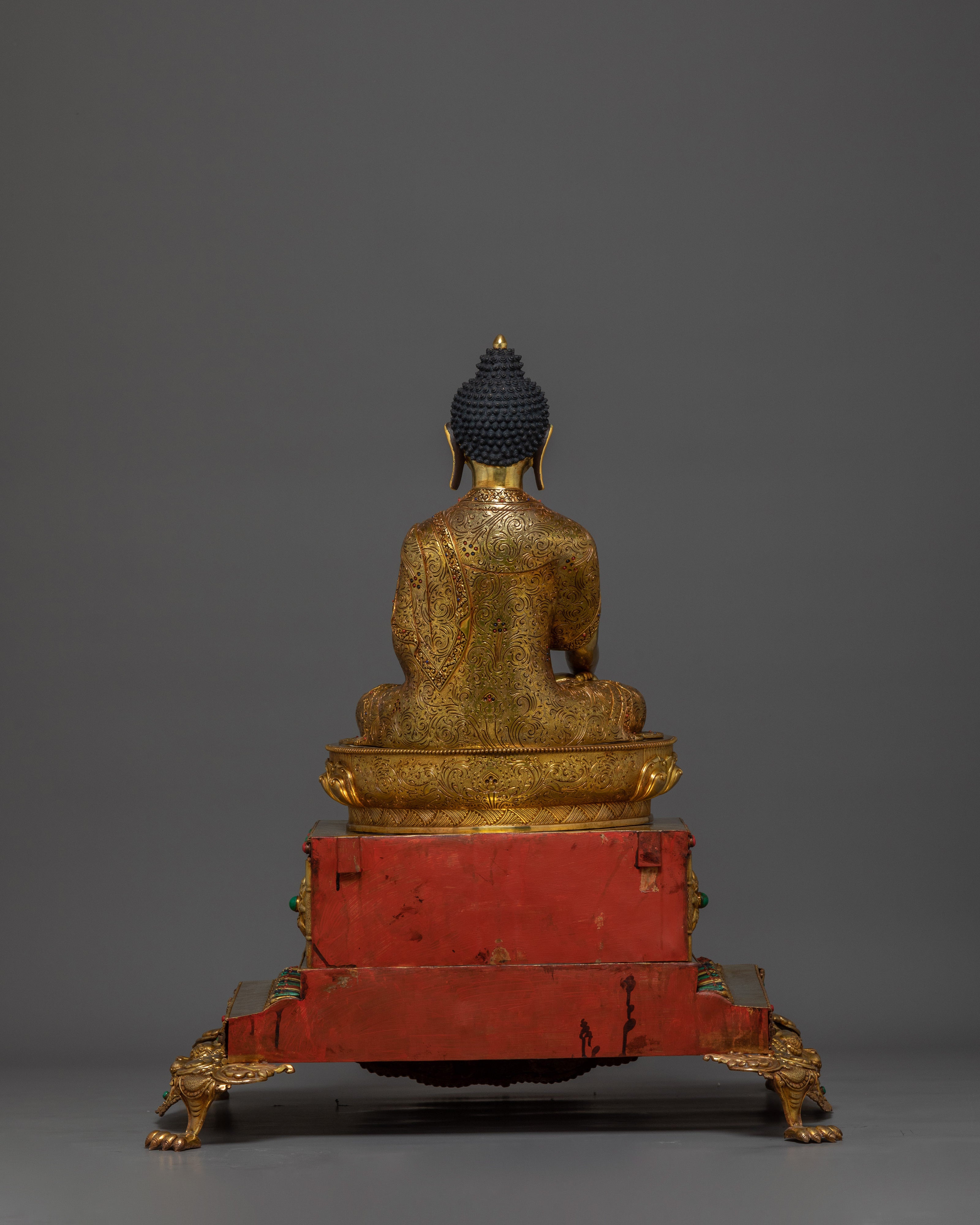 Statue of Buddha Shakyamuni On throne | Sage of the Shakya Clan