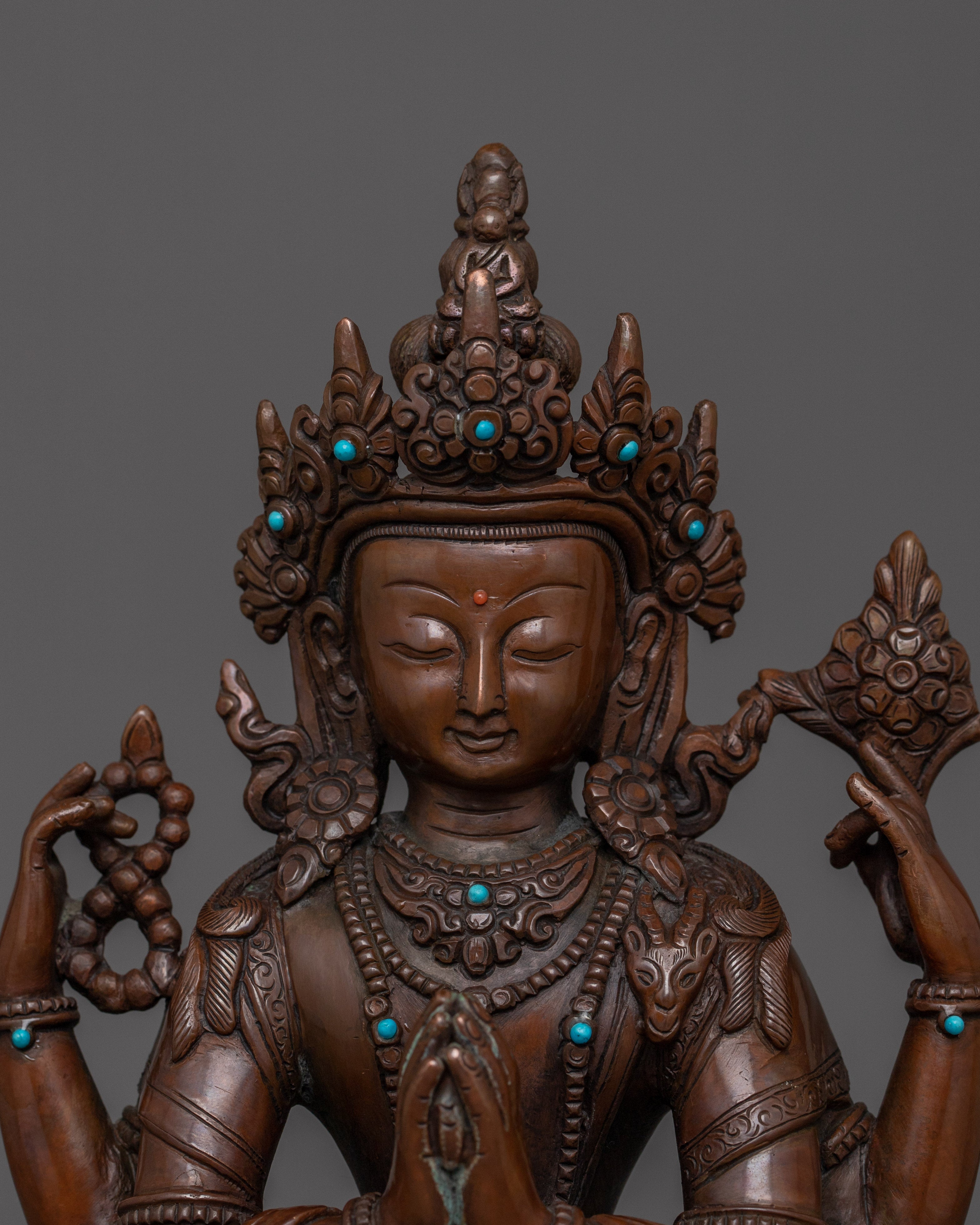 Himalayan Avalokitshvara Statue | The one who looks with unwavering eye