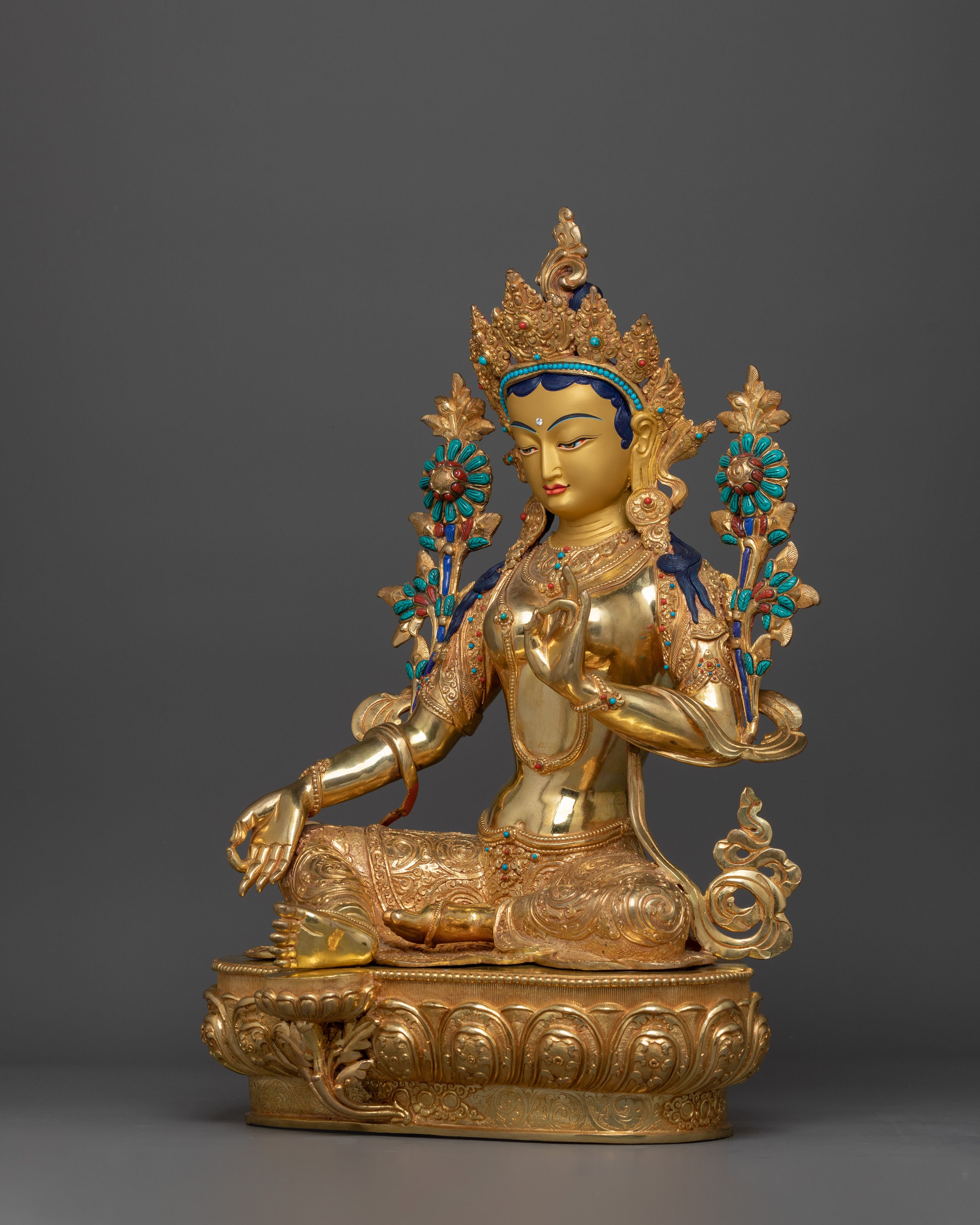 Compassionate Deity Green Tara Statue | Mother of All Buddhas